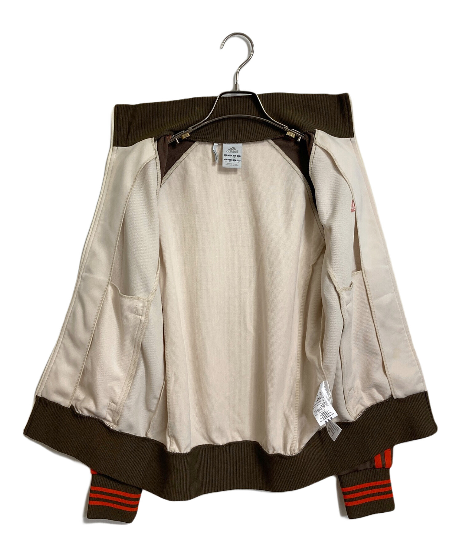 【24時まで限定】17800→16800 アディダス M セットアップ ベージュ 中古・古着通販】adidas (アディダス) セットアップジャージ 3ライン