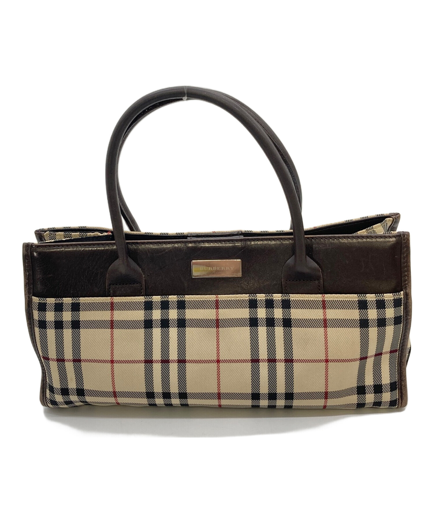 中古・古着通販】BURBERRY (バーバリー) ノバチェックハンドバッグ 