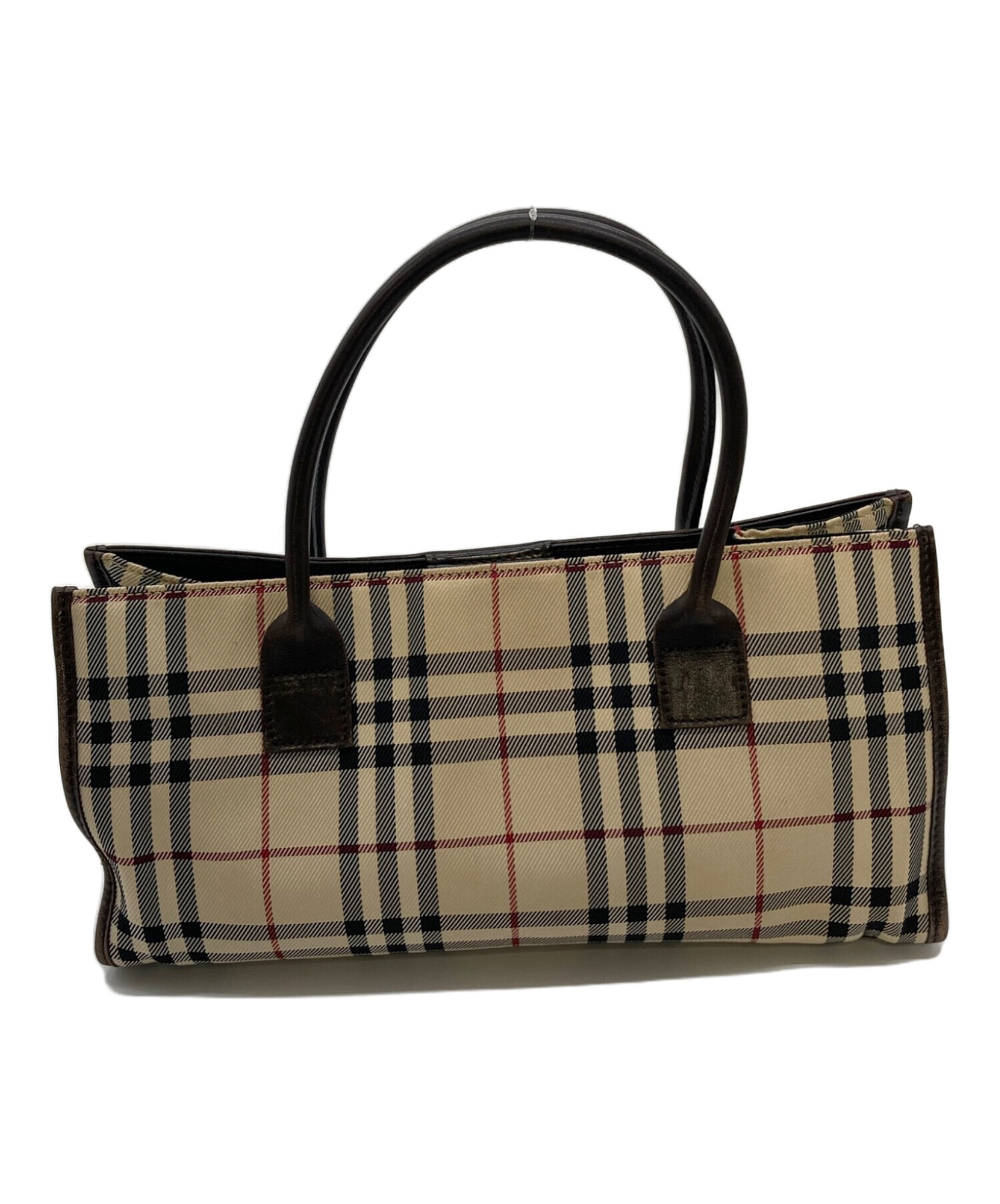 中古・古着通販】BURBERRY (バーバリー) ノバチェックハンドバッグ 