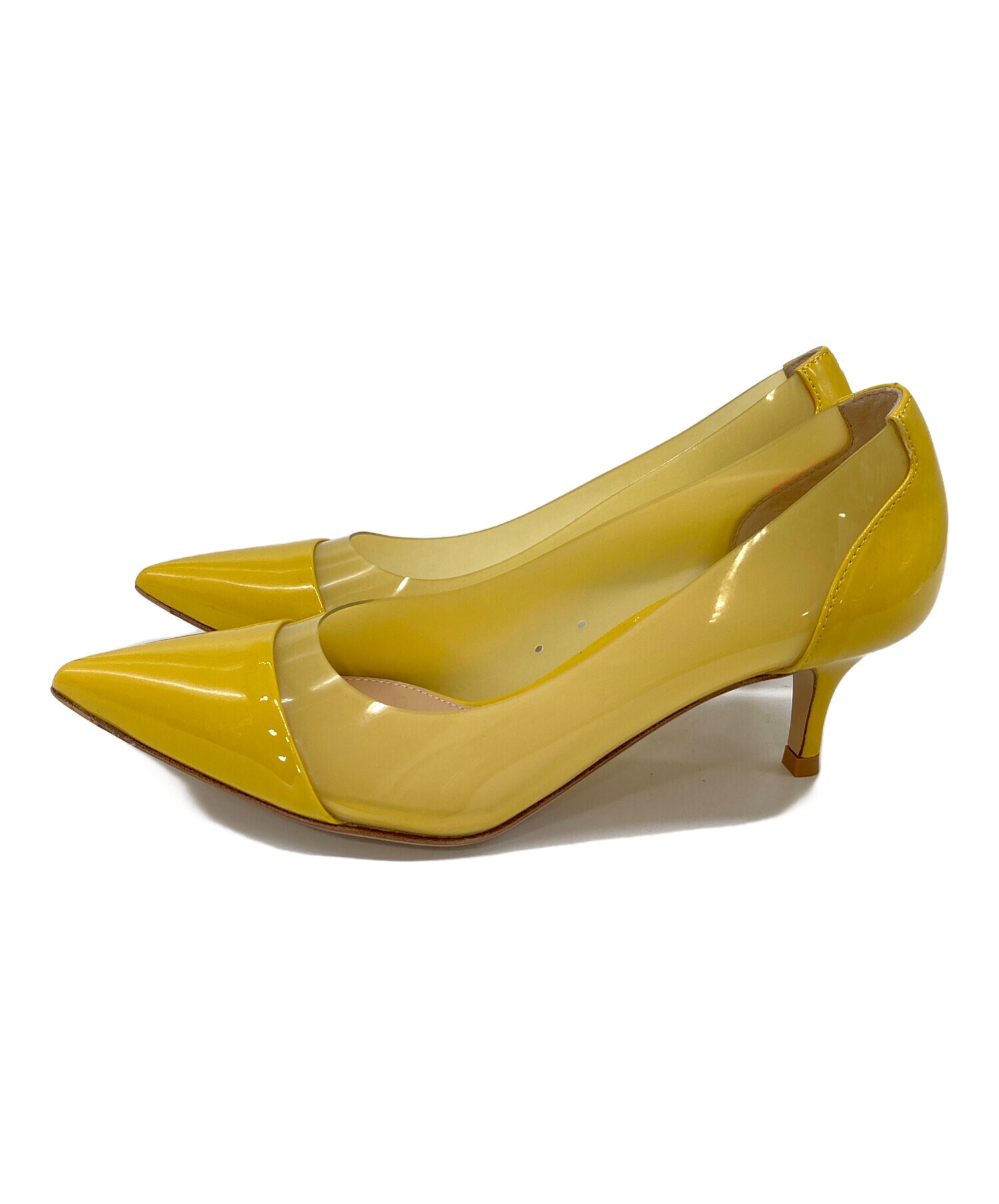 YELLOW イエロー パンプス ハイヒール デニム リボン 中古・古着通販】Gianvito Rossi (ジャンヴィト・ロッシ) ポインテッド