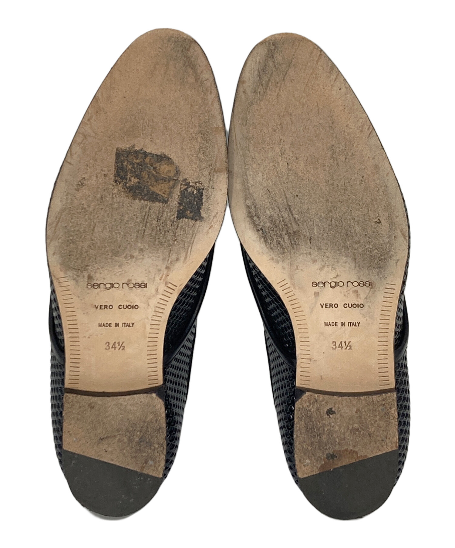 sergio rossi ブラック フラットシューズ 38.5 sr1 - バレリーナフラット Black | Sergio Rossi