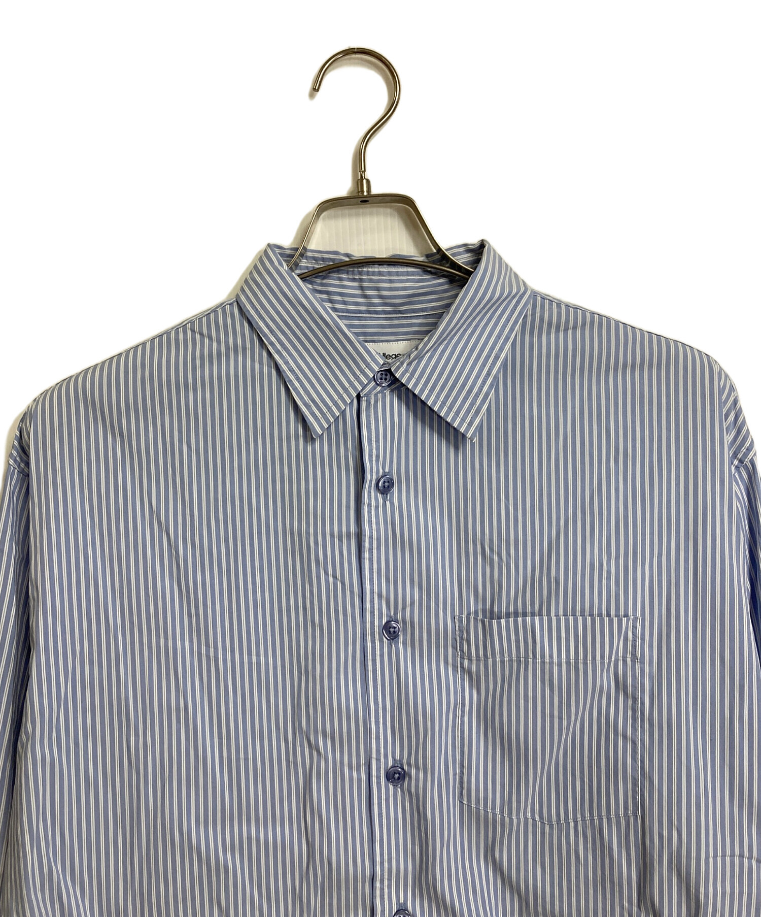 ANGLOMANIA カジュアルシャツ 38(S位) 青xグレー(ストライプ) 【古着】【中古】 中古・古着通販】Vivienne Westwood man (ヴィヴィアン ウェストウッド