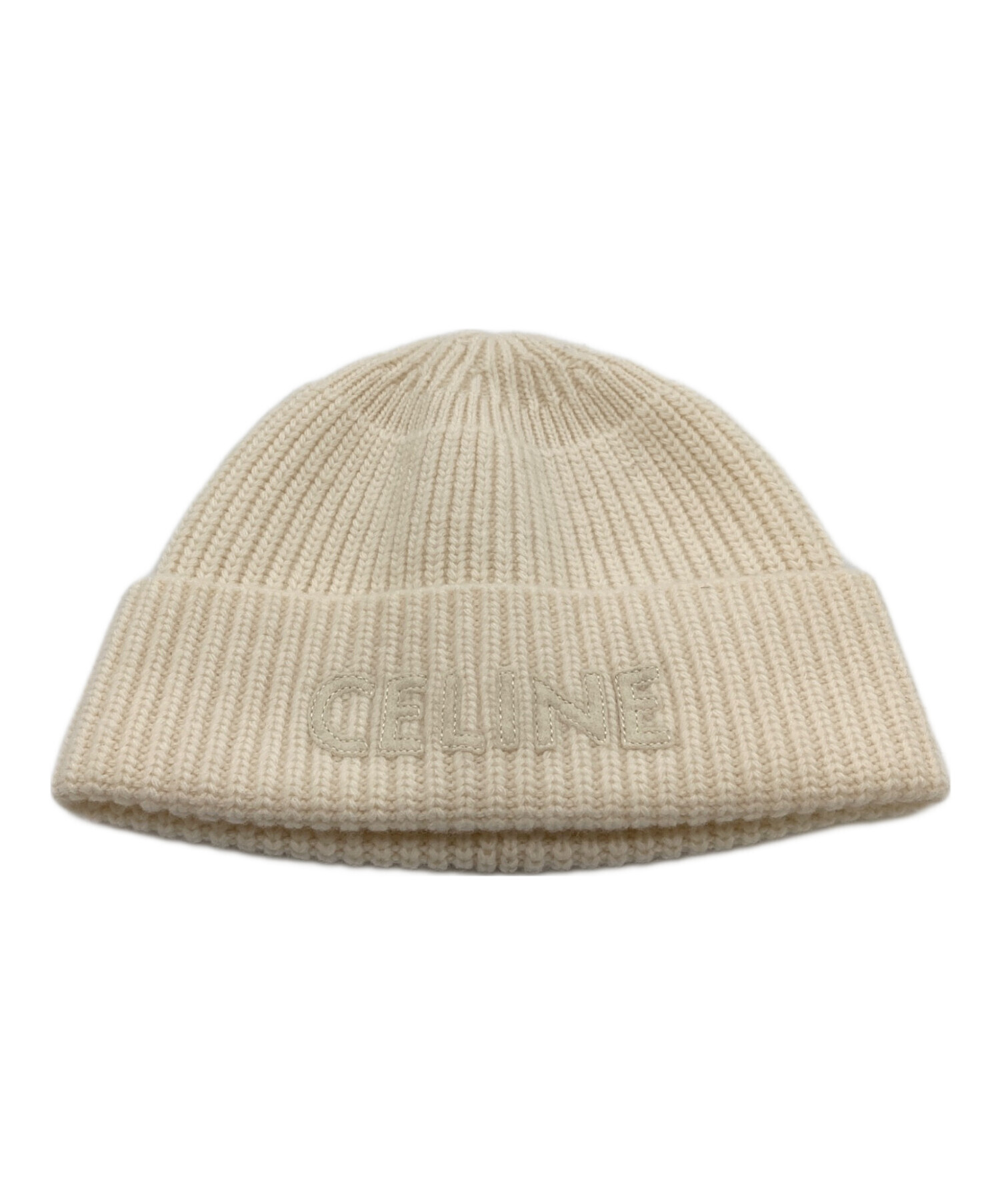 中古・古着通販】CELINE (セリーヌ) EMBROIDERED KNIT WOOL BEANIE