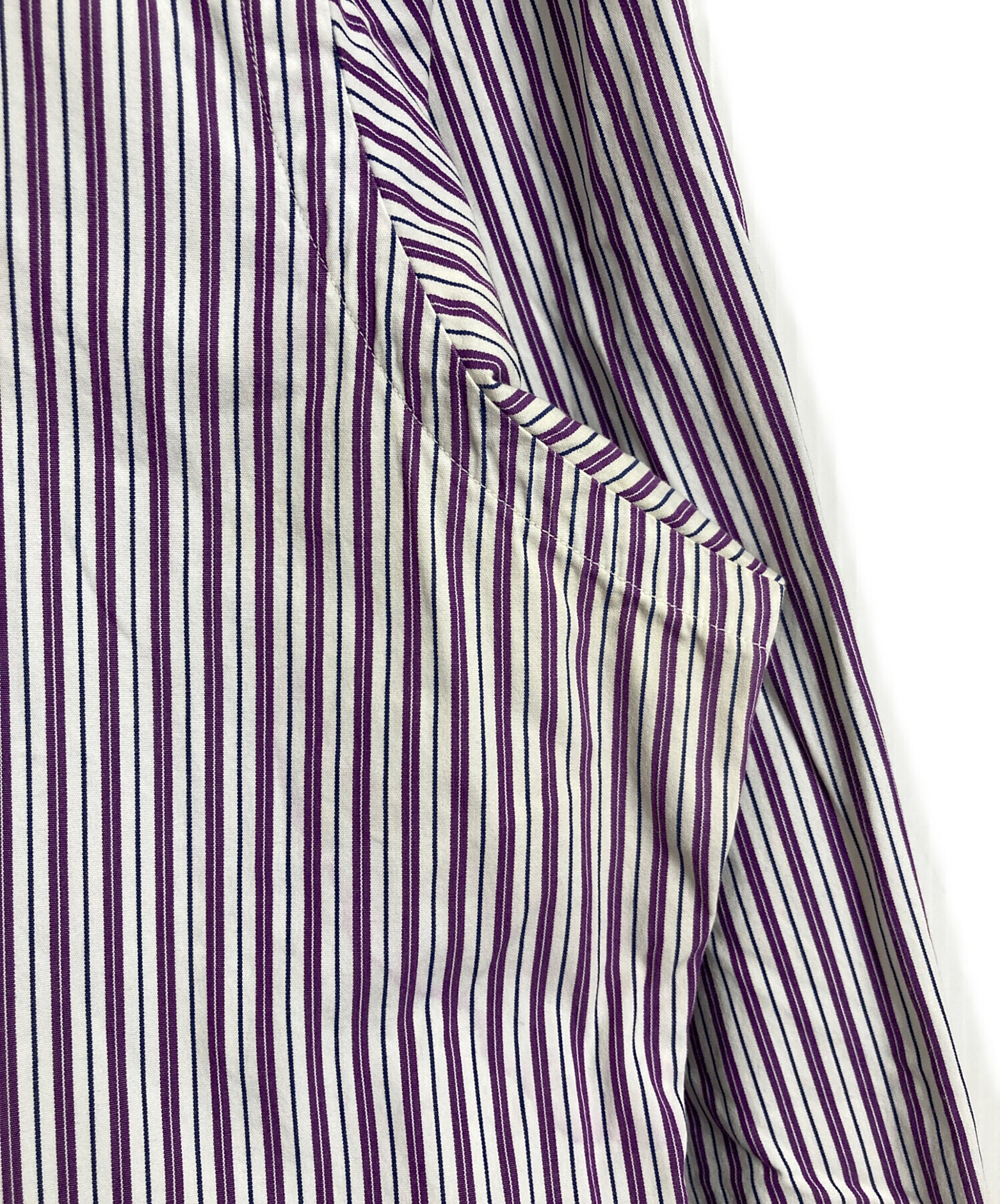 【美品】Ralph Lauren ラルフローレン ストライプ 長袖シャツ　白黒 中古・古着通販】POLO RALPH LAUREN (ポロ・ラルフローレン