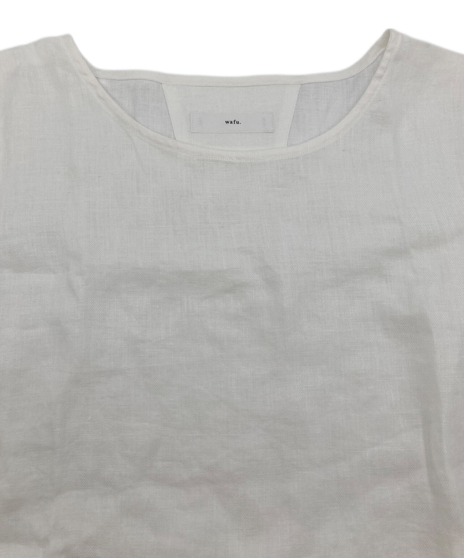 wafu 思わずうっとりする 2重ヒダのリネンブラウス 桜色(さくらいろ