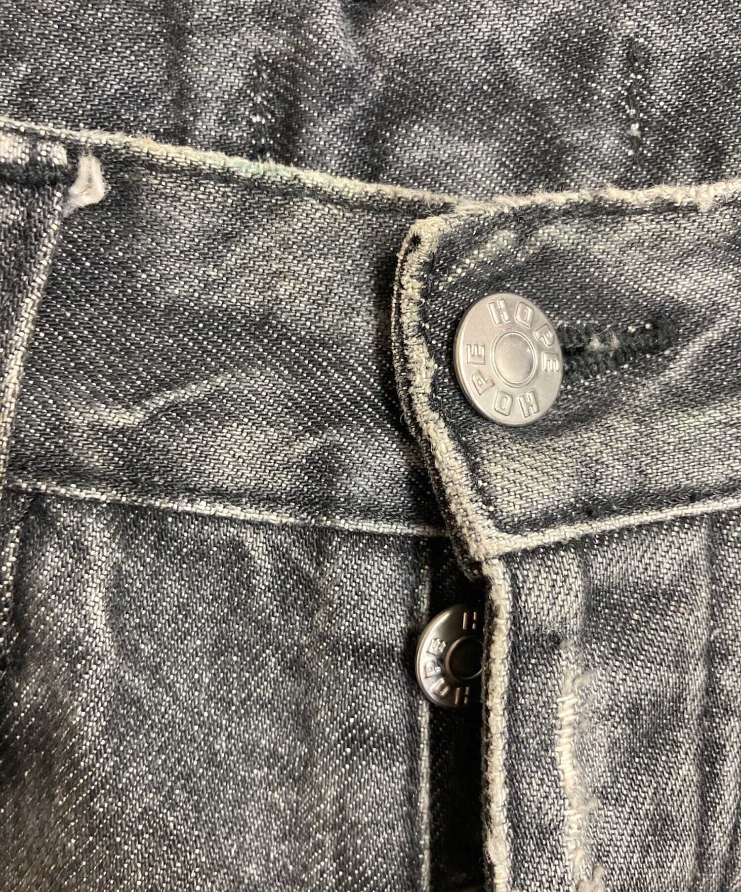 中古・古着通販】HOPE (ホープ) SKID JEANS Black wash HEAVY BLACK