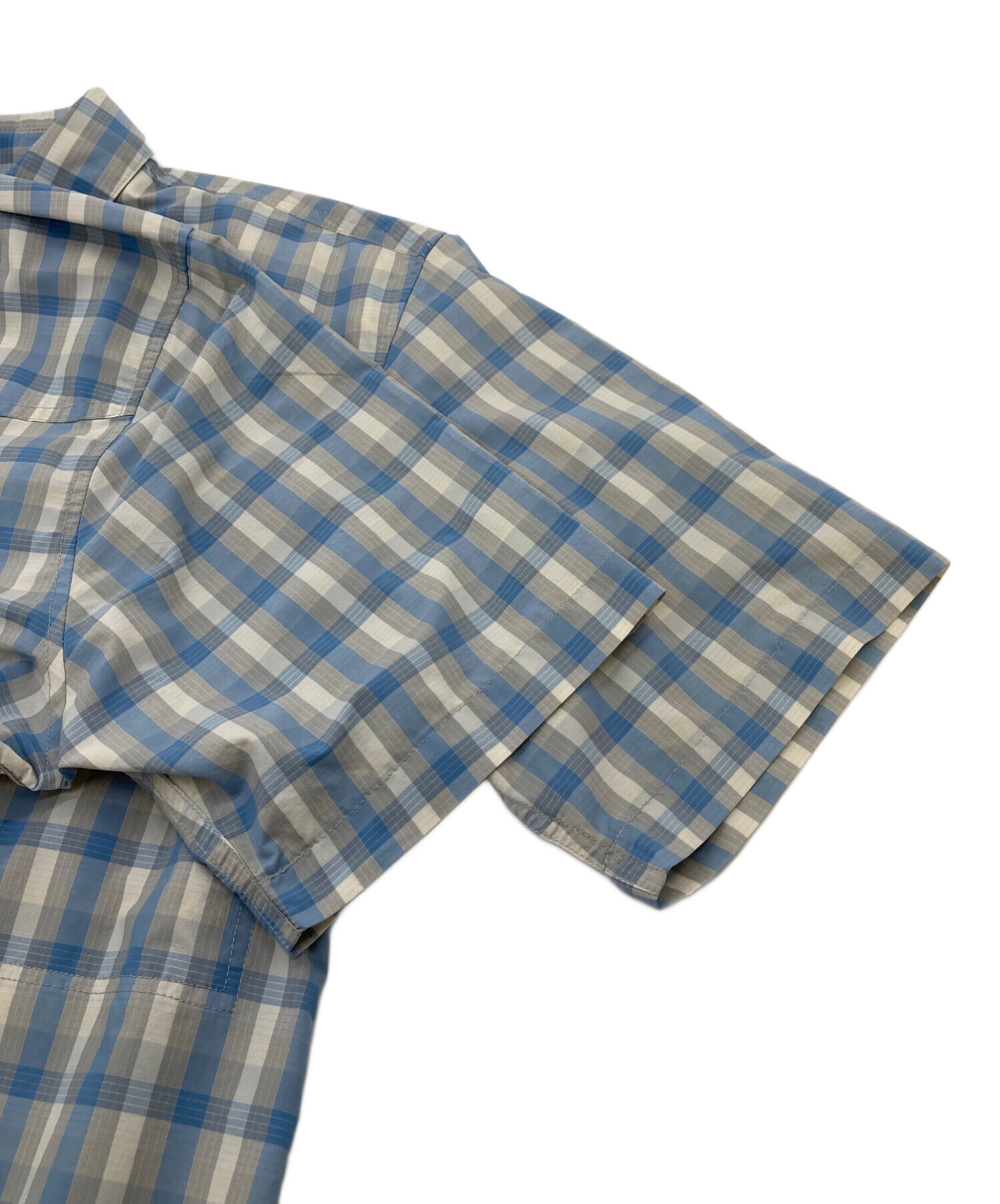 中古・古着通販】Patagonia (パタゴニア) 半袖チェックシャツ スカイ