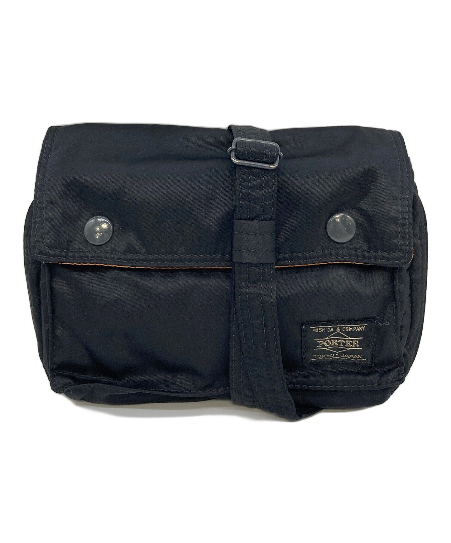 【未使用級】ポーター PORTER タンカー ショルダーバッグ　ミニ　ブラック 中古・古着通販】PORTER (ポーター) TANKER ミニショルダーバッグ