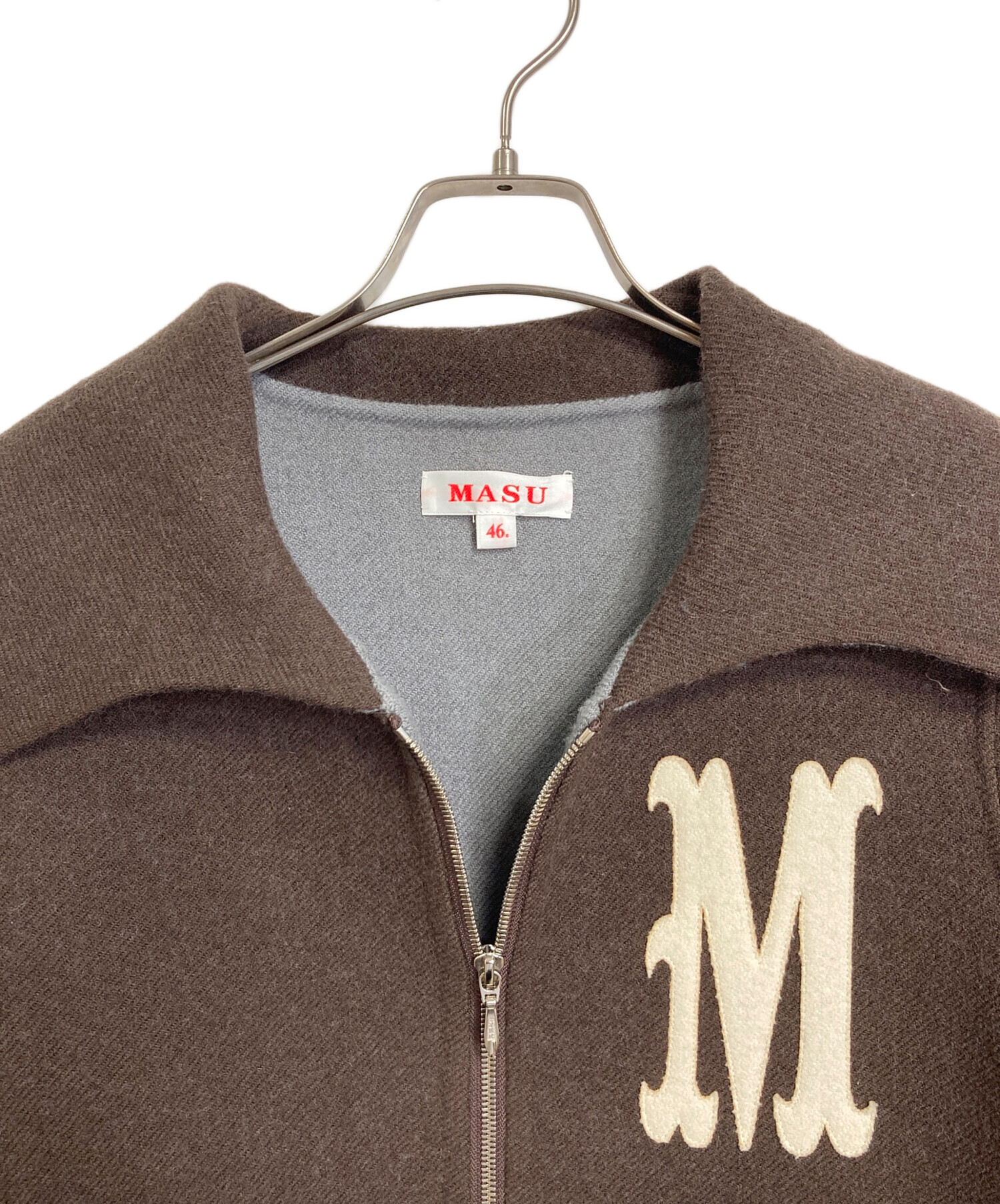 中古・古着通販】masu (エムエーエスユー) BAT COLLAR ZIP-UP JACKET 