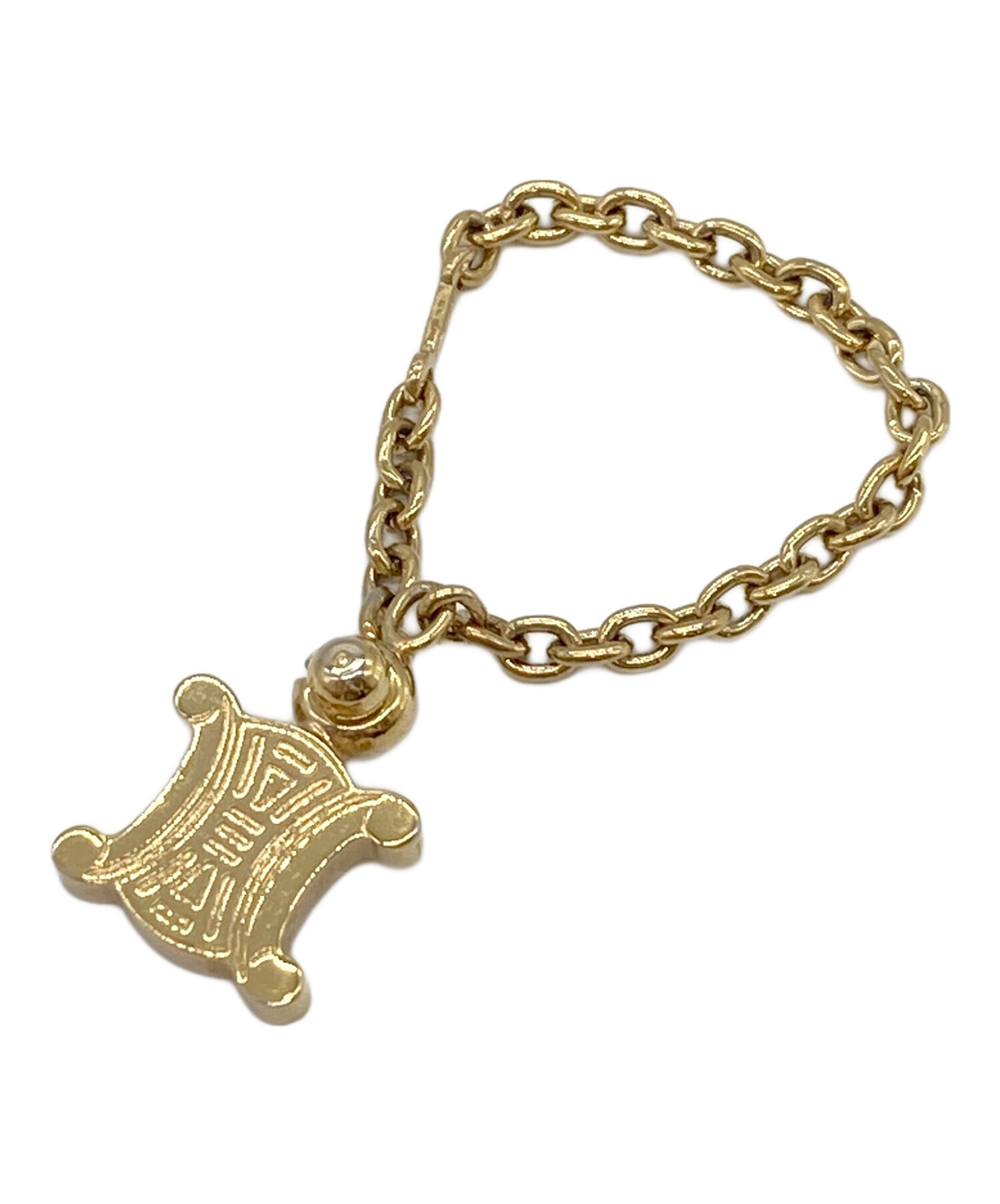 セリーヌ　トリオンフ　チャーム　ゴールド　チェーン　ベルト 中古・古着通販】CELINE (セリーヌ) トリオンフチャーム チェーン