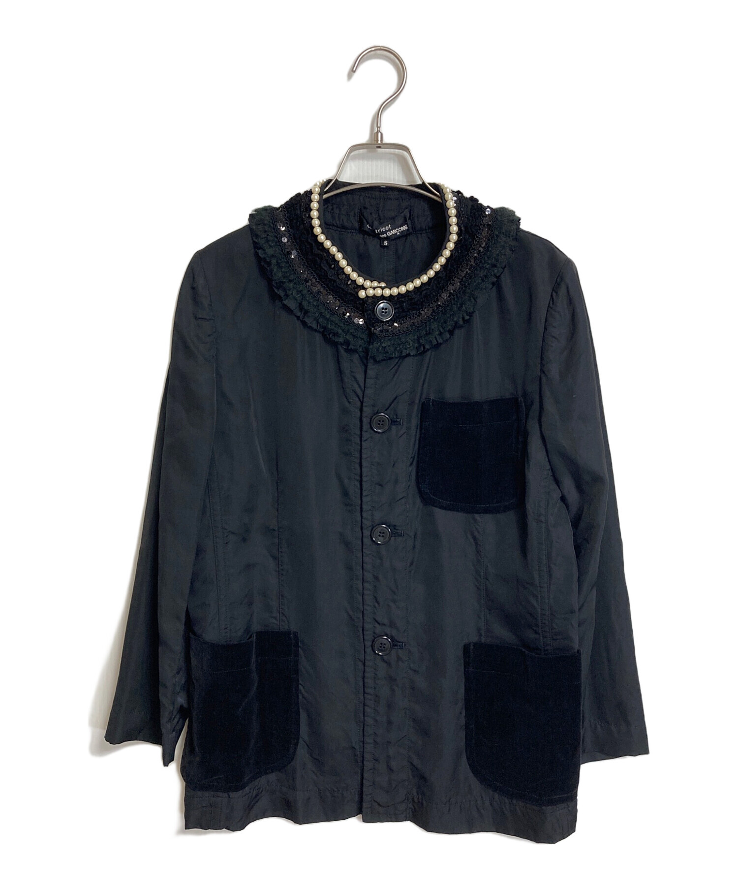 tricot Comme des Garçons ブラックジャケット ビジュー春 中古・古着通販】tricot COMME des GARCONS (トリココムデギャルソン