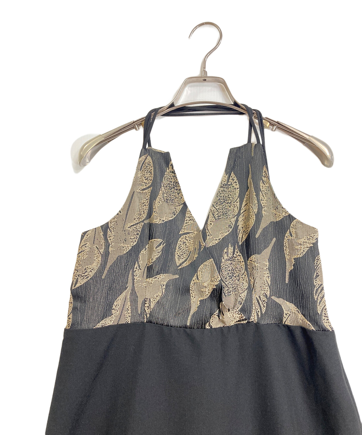 中古・古着通販】Ezick (エジック) Leaf Jacquard コードキャミドレス 