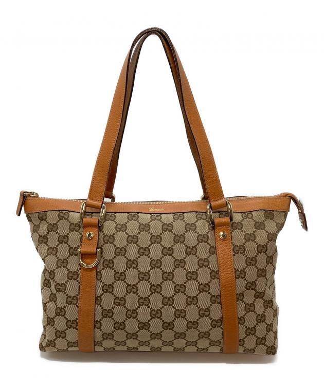 Gucci トートバッグ ベージュ ブラウン GUCCI トートバッグ アビー ベージュ ブラウン