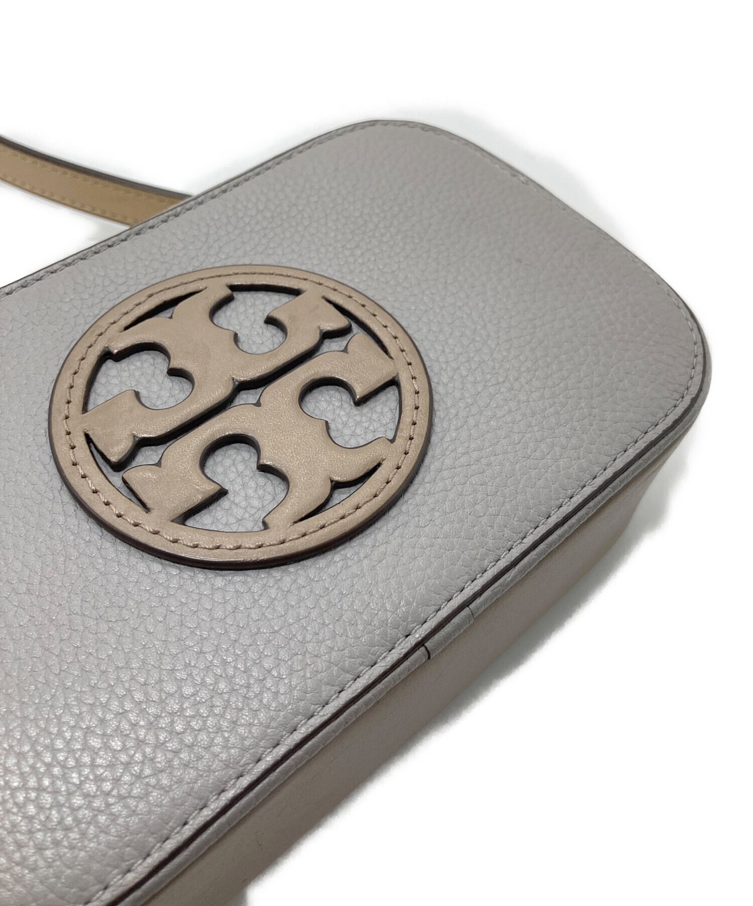 TORY BURCH トリーバーチ ショルダーバッグ - グレーベージュ 【古着】【中古】 中古・古着通販】TORY BURCH (トリーバーチ) フランシス レザー