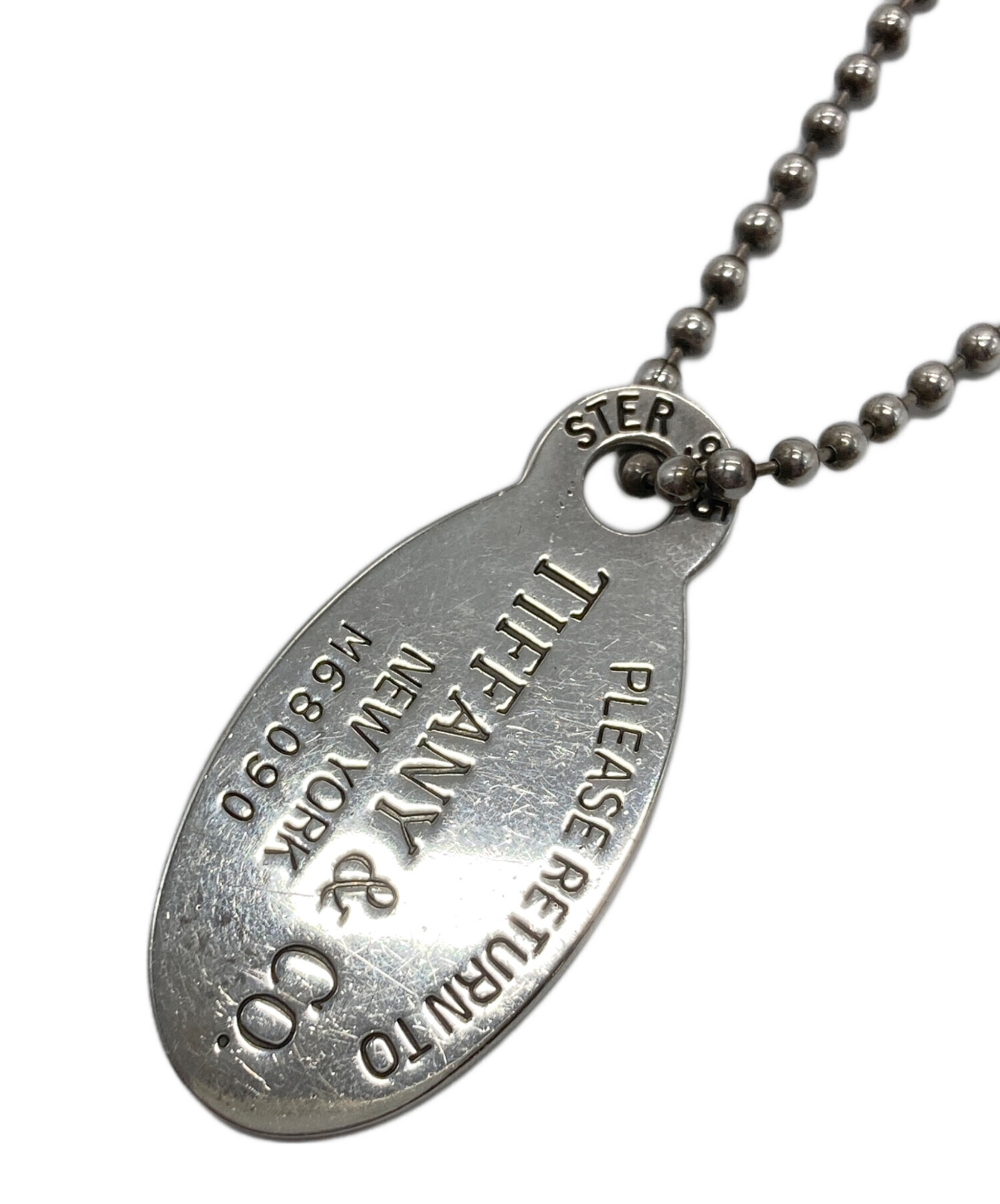 Tiffany & Co. プレート型ネックレス 中古・古着通販】TIFFANY & Co. (ティファニー) オーバルタグ