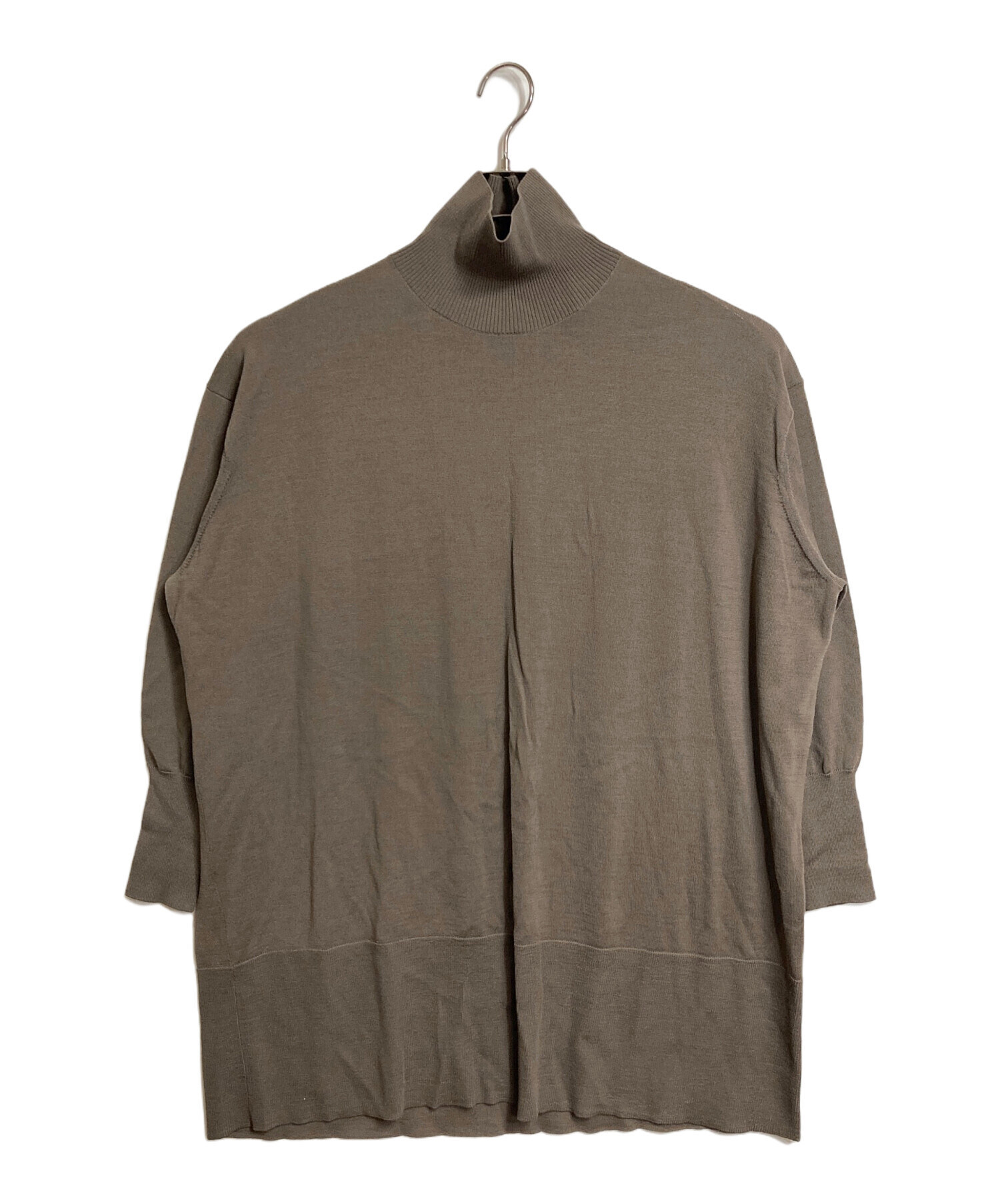 極美品☆イエナ ウールカシミヤ タートルネックワンピース ベージュ