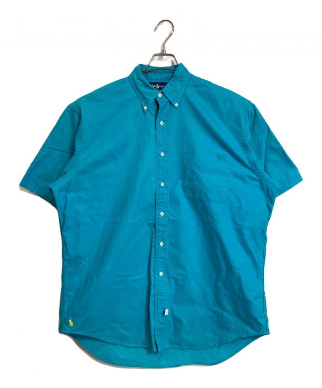 90s 古着 ラルフローレン 半袖 ボタンダウン シャツ タータンチェック d620 90sビンテージ ラルフローレン 半袖コットンシャツ□1990年代製