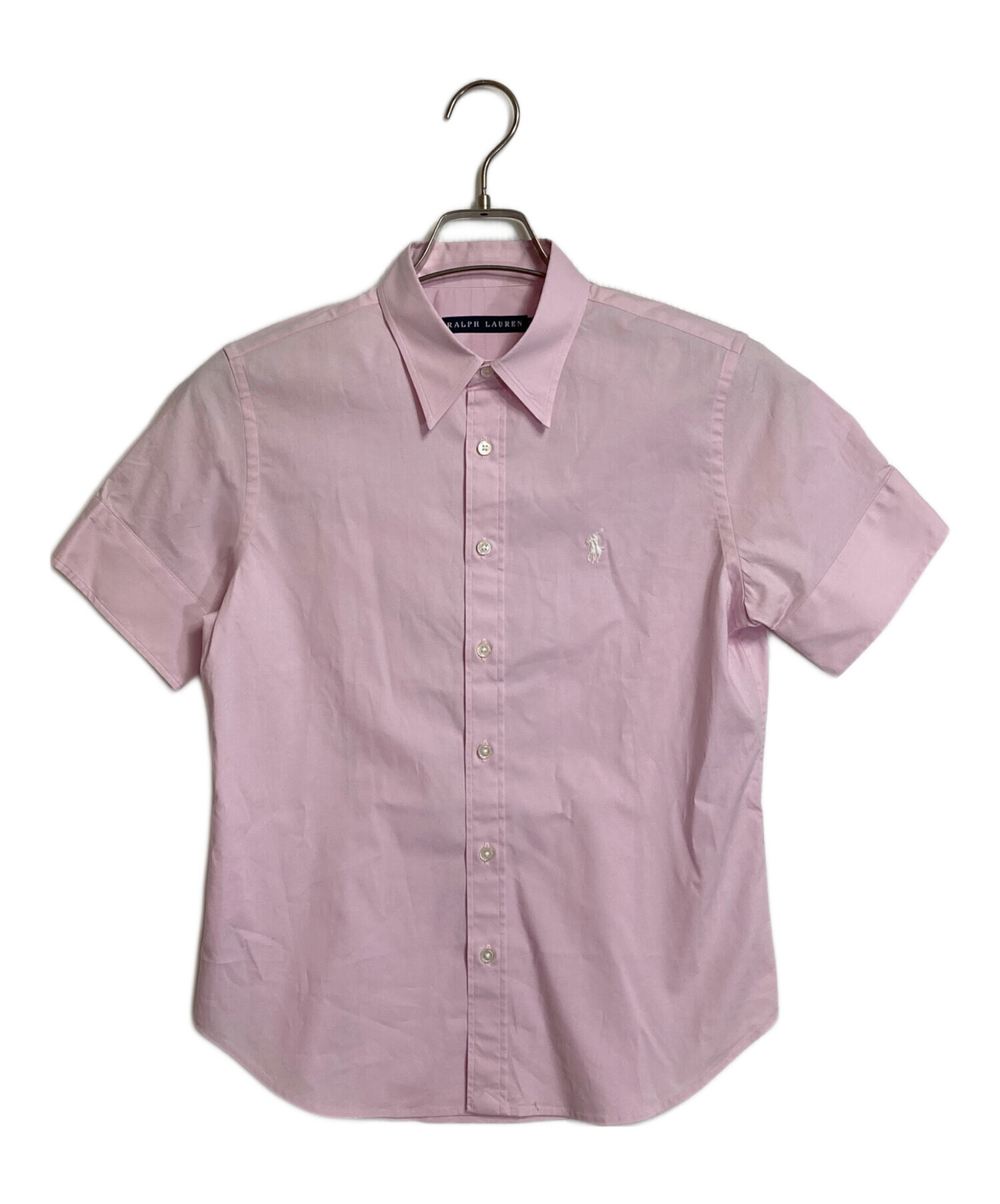 中古・古着通販】RALPH LAUREN (ラルフローレン) 半袖シャツ ピンク 