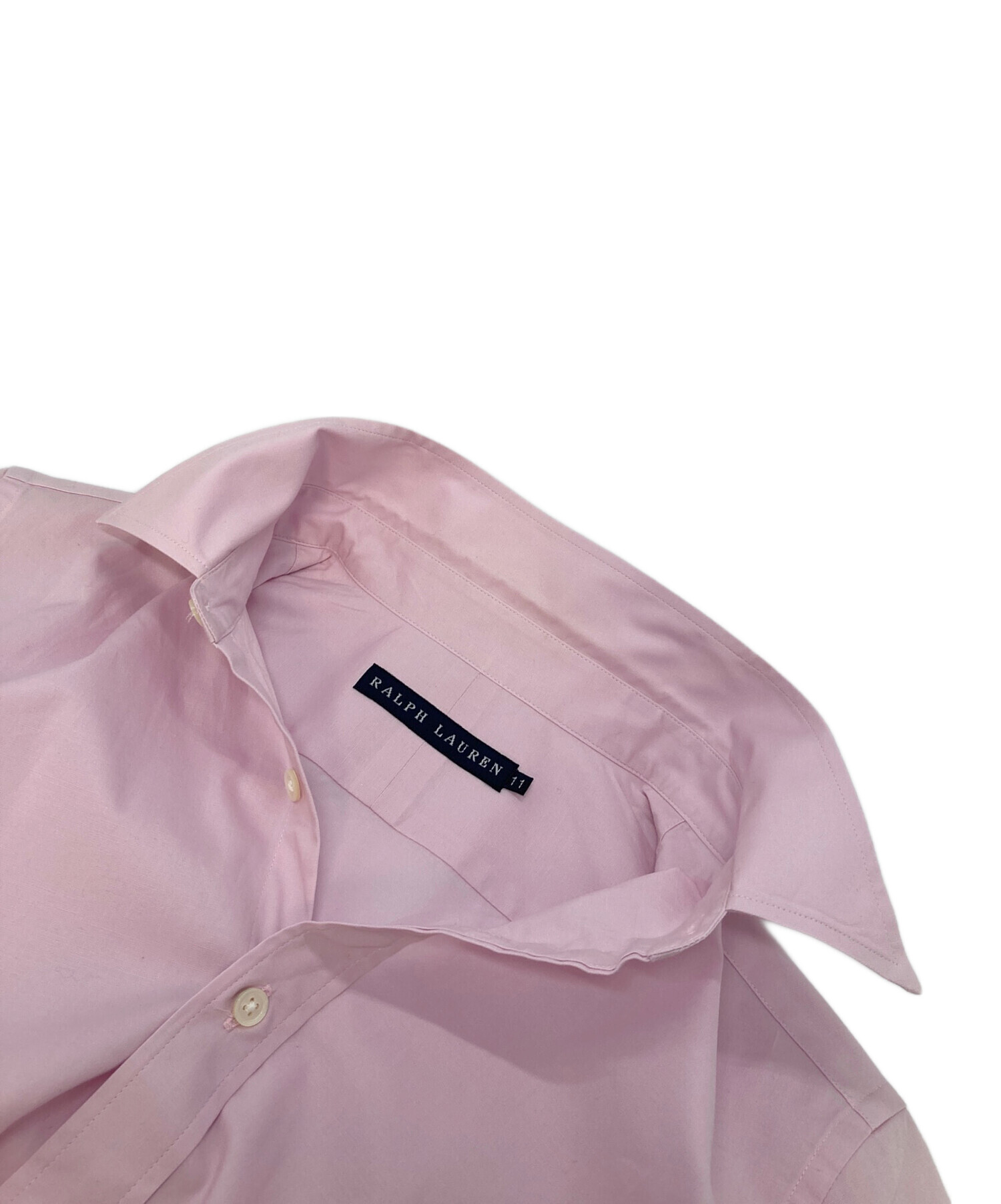 中古・古着通販】RALPH LAUREN (ラルフローレン) 半袖シャツ ピンク 