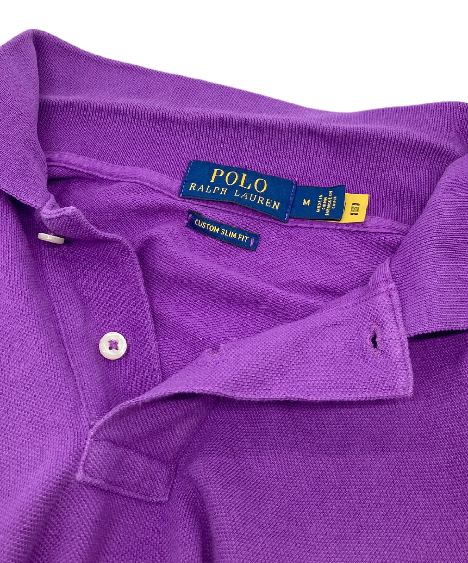 Polo Ralph Lauren ポロシャツ 紫×黄色ポニー 半袖 古着 M 中古・古着通販】POLO RALPH LAUREN (ポロ・ラルフローレン