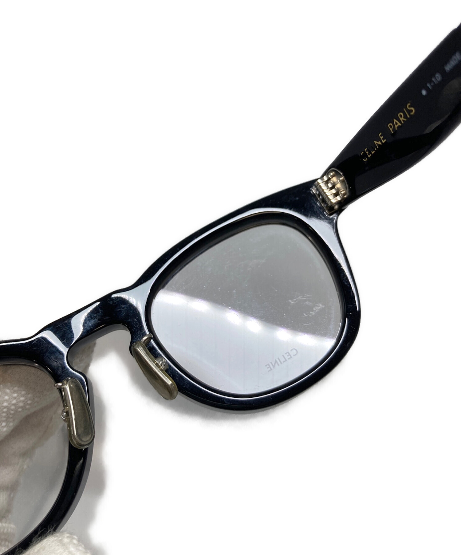 中古・古着通販】CELINE (セリーヌ) ウェリントン眼鏡 ブラック サイズ