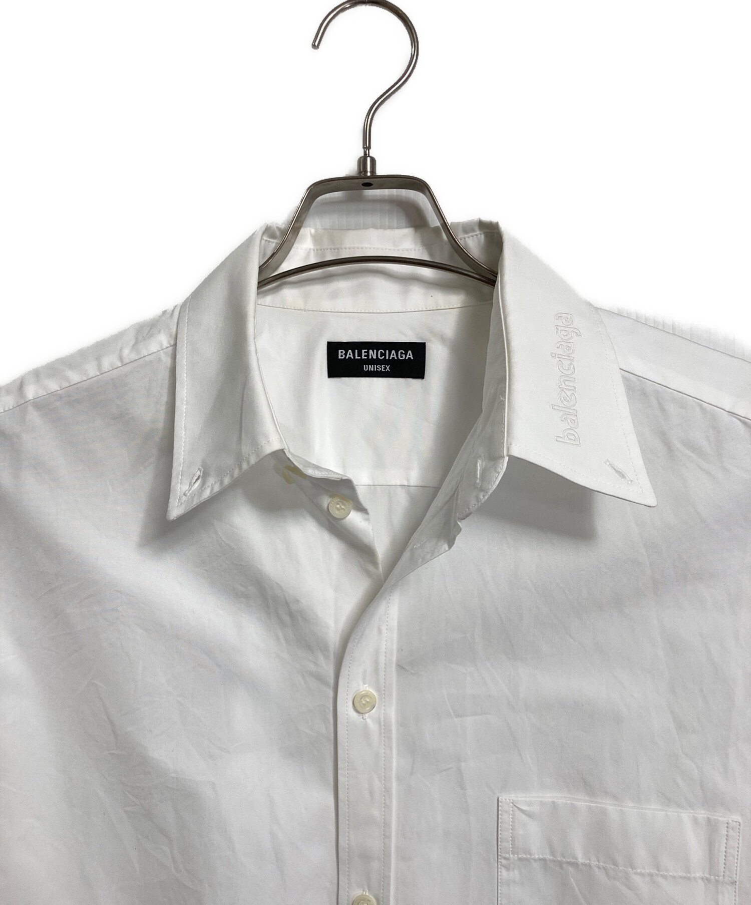 中古・古着通販】BALENCIAGA (バレンシアガ) 襟ロゴシャツユニセックス 