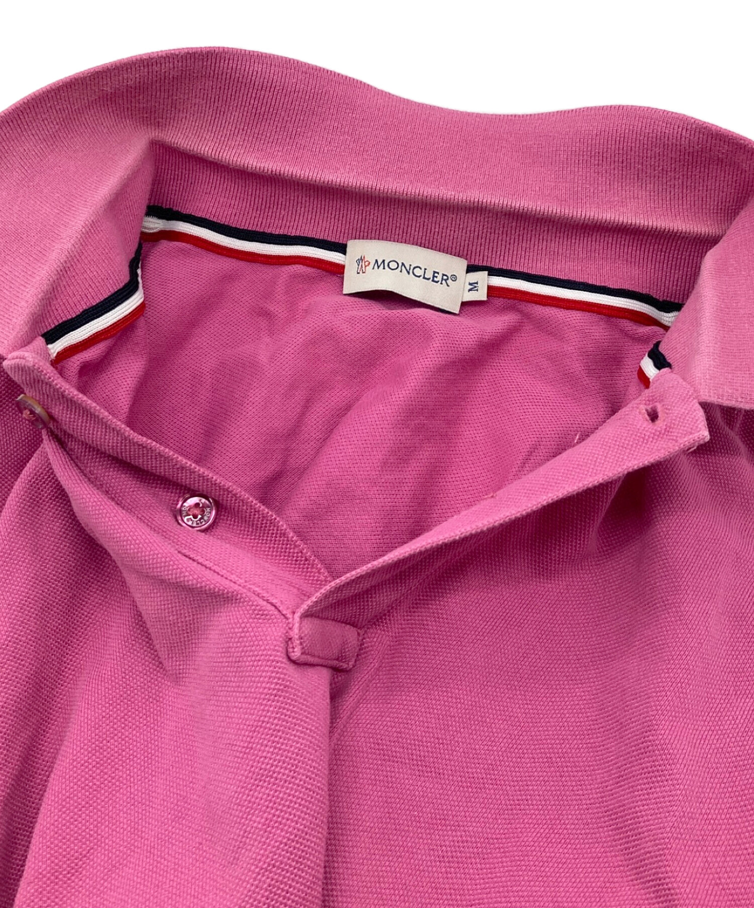 モクレール　ピンク ポロシャツ 100%コットン 中古・古着通販】MONCLER (モンクレール) ポロシャツ 半袖ポロシャツ
