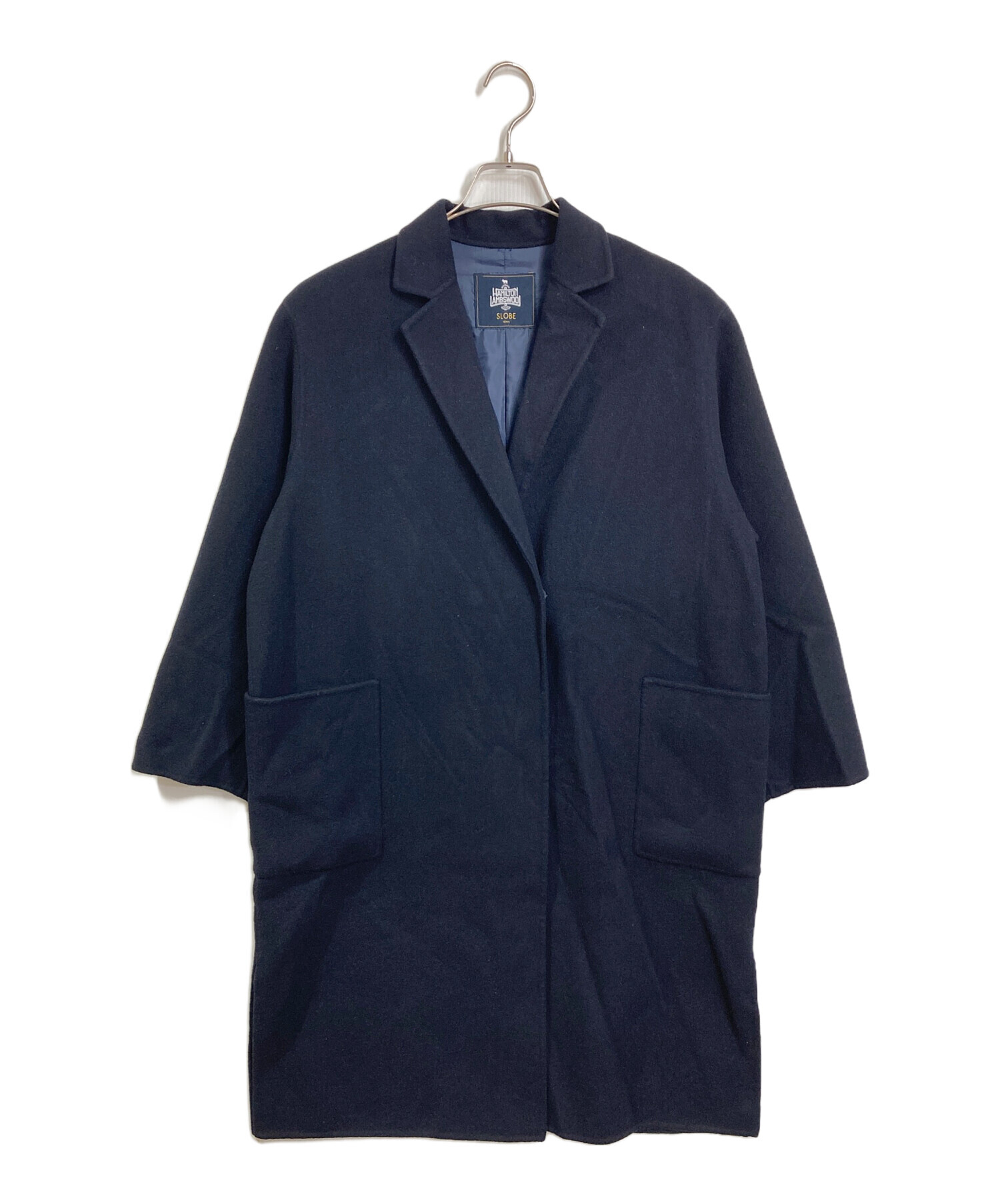 美品HAMILTON SLOBE ネイビーチェスターコート 中古・古着通販】SLOBE IENA (スローブ イエナ) HAMILTONダブル
