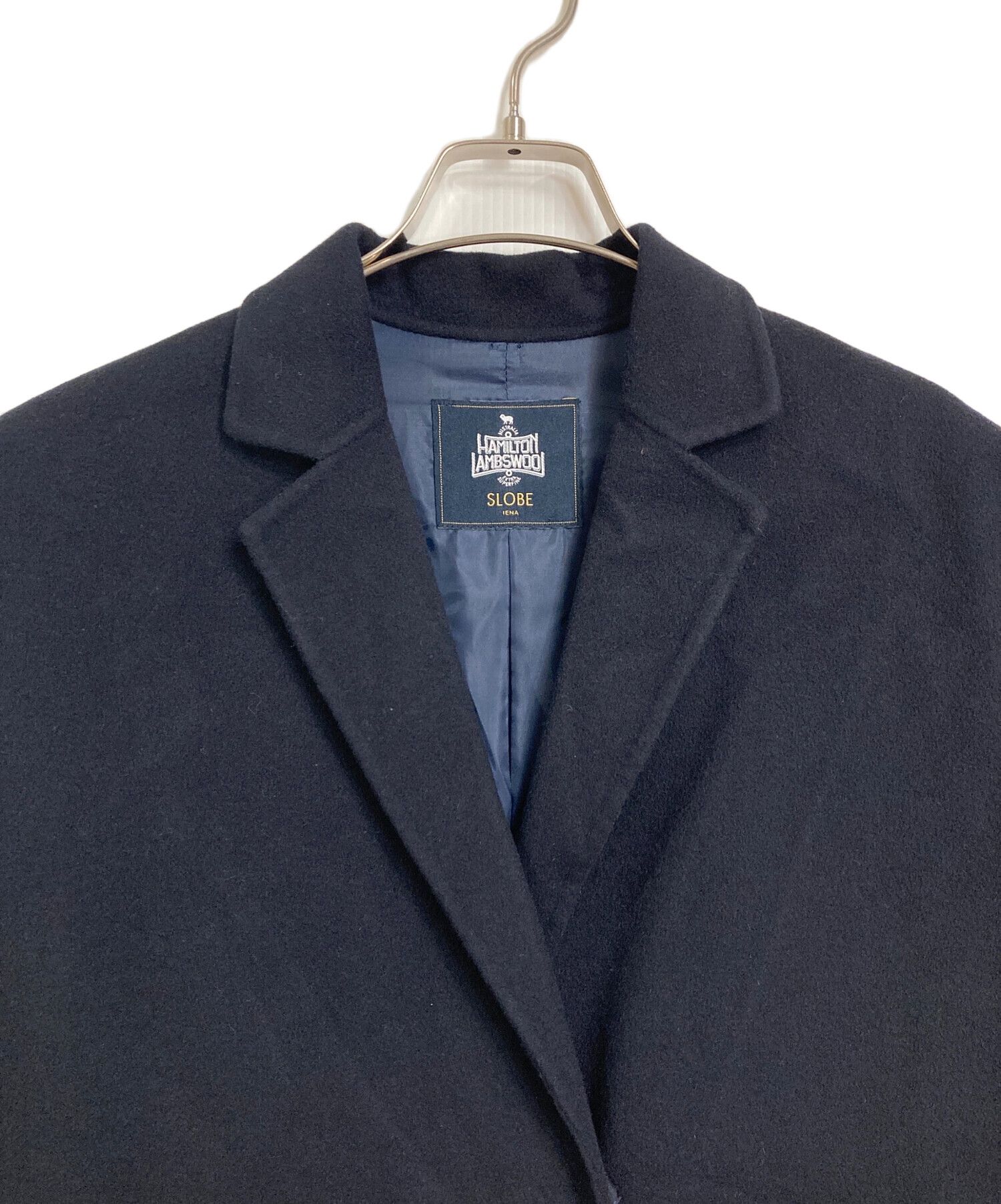 美品HAMILTON SLOBE ネイビーチェスターコート 中古・古着通販】SLOBE IENA (スローブ イエナ) HAMILTONダブル