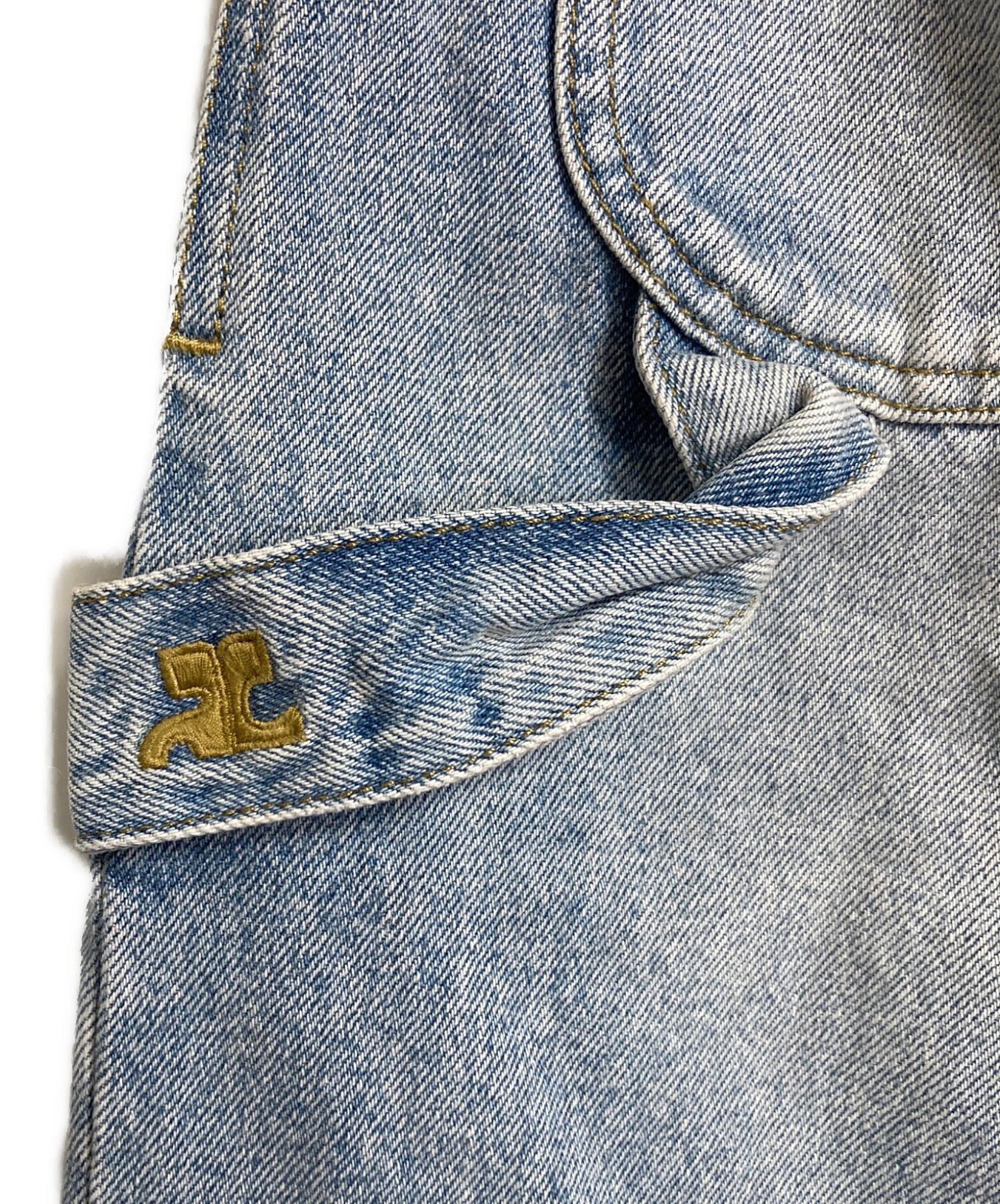 courreges クレージュ　ワイドデニム courreges クレージュ ワイドデニム COURREGES DIRTY BLUE DENIM BAGGY