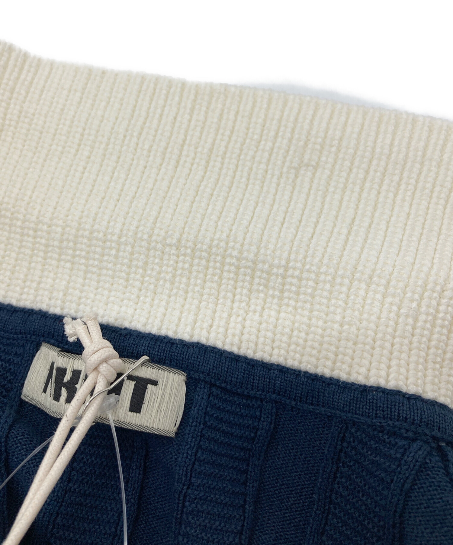 中古・古着通販】NKNIT (ンニット) mix gauge logo KNIT shirts