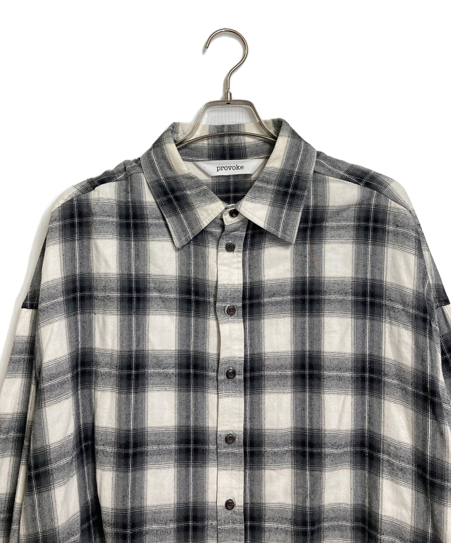 中古・古着通販】PROVOKE (プロヴォーク) Oversized check Shirt