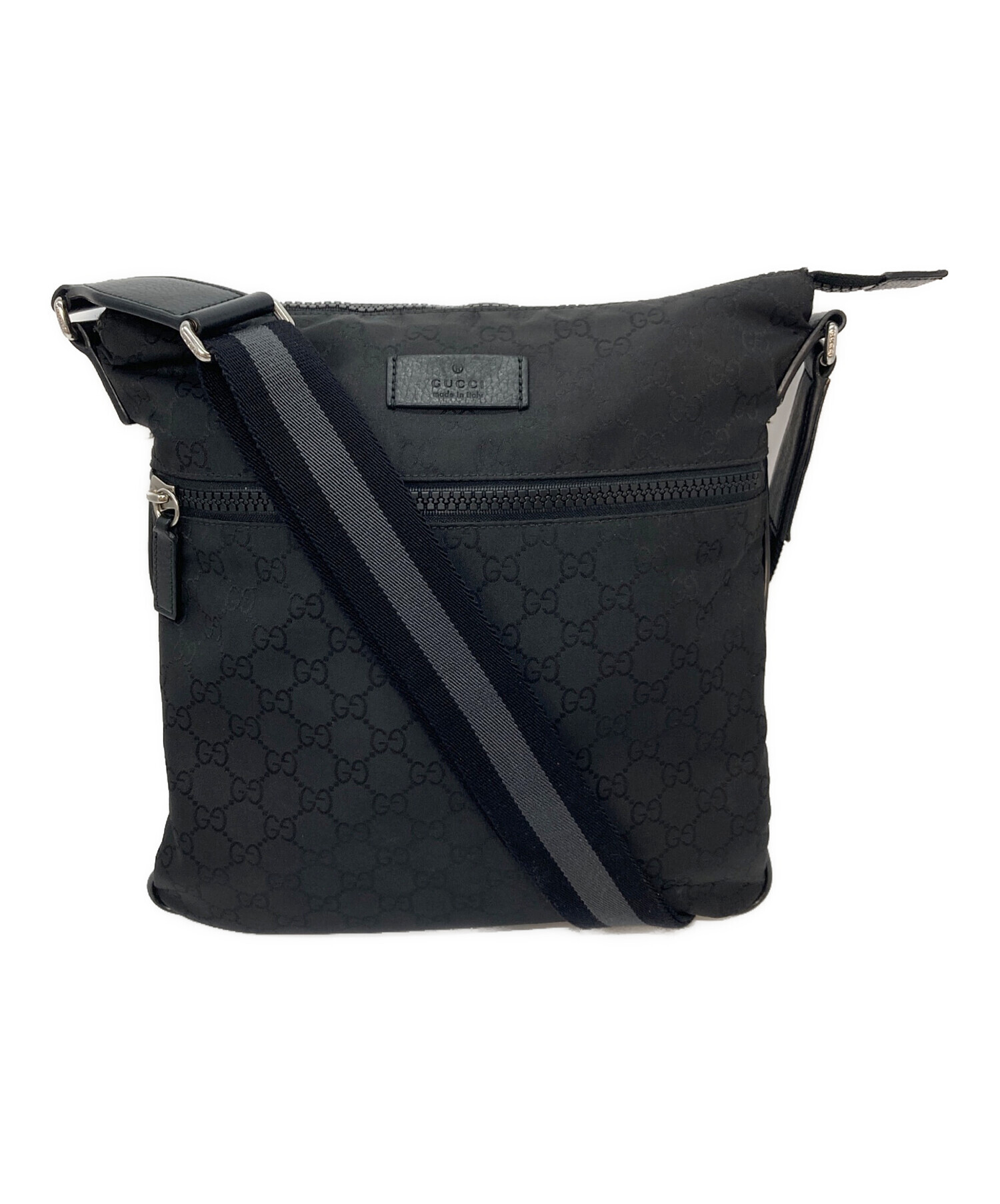 中古・古着通販】GUCCI (グッチ) GG柄ショルダーバッグ ブラック
