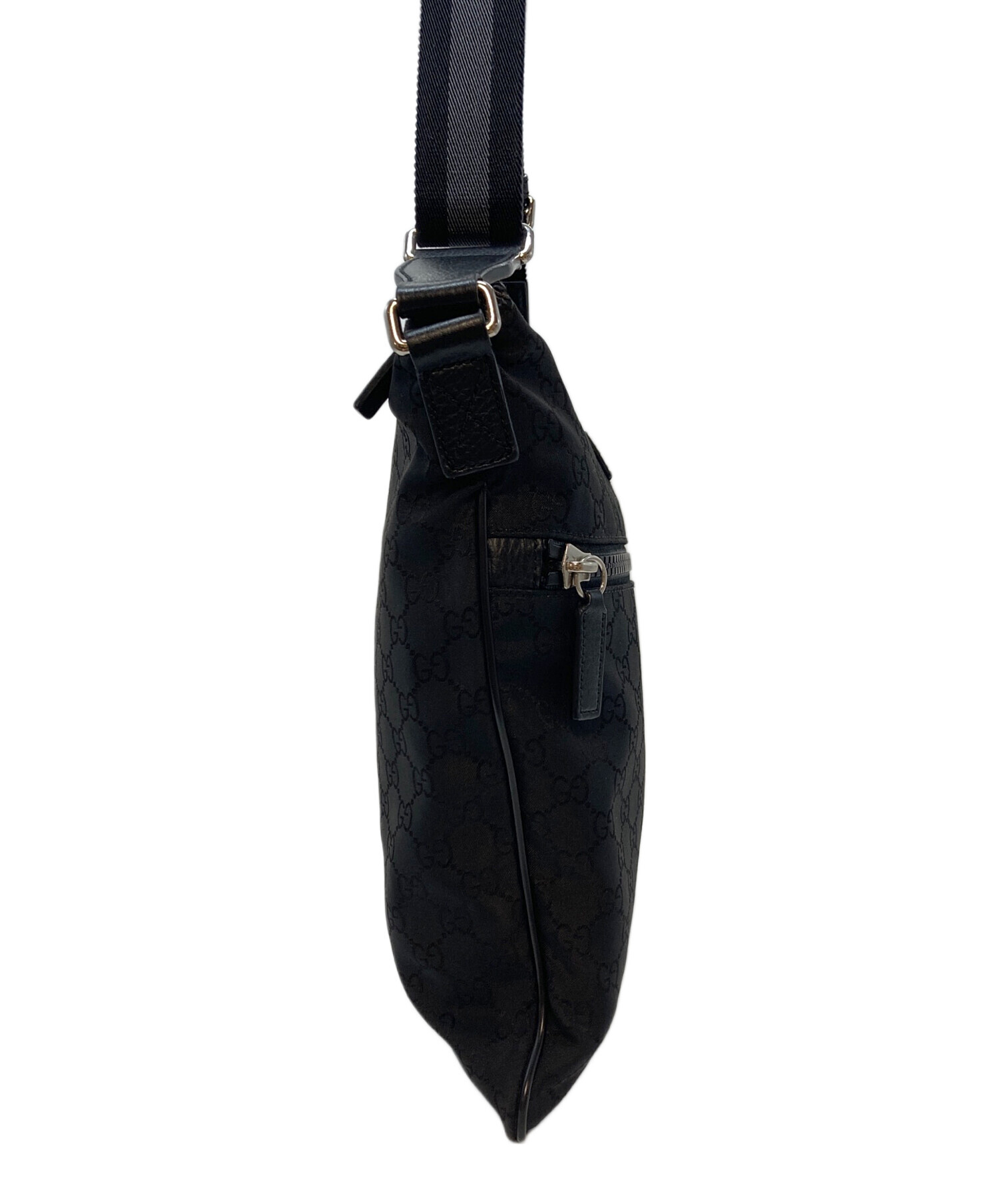 中古・古着通販】GUCCI (グッチ) GG柄ショルダーバッグ ブラック