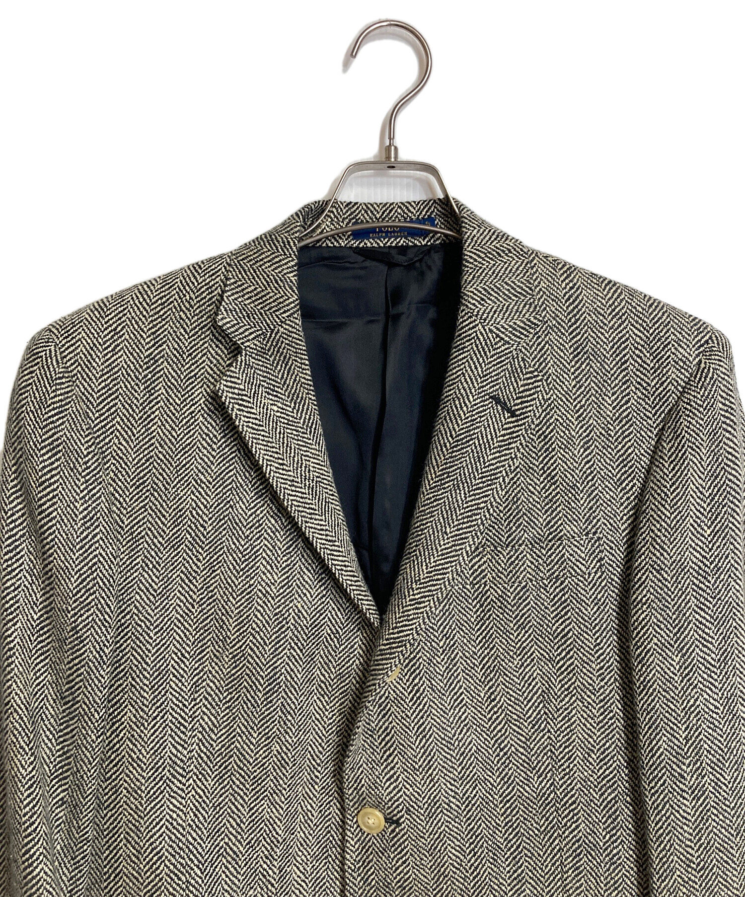 ラルフローレン テーラードジャケット ヘリンボーン ウール　L相当　日本製 中古・古着通販】POLO RALPH LAUREN (ポロ・ラルフローレン