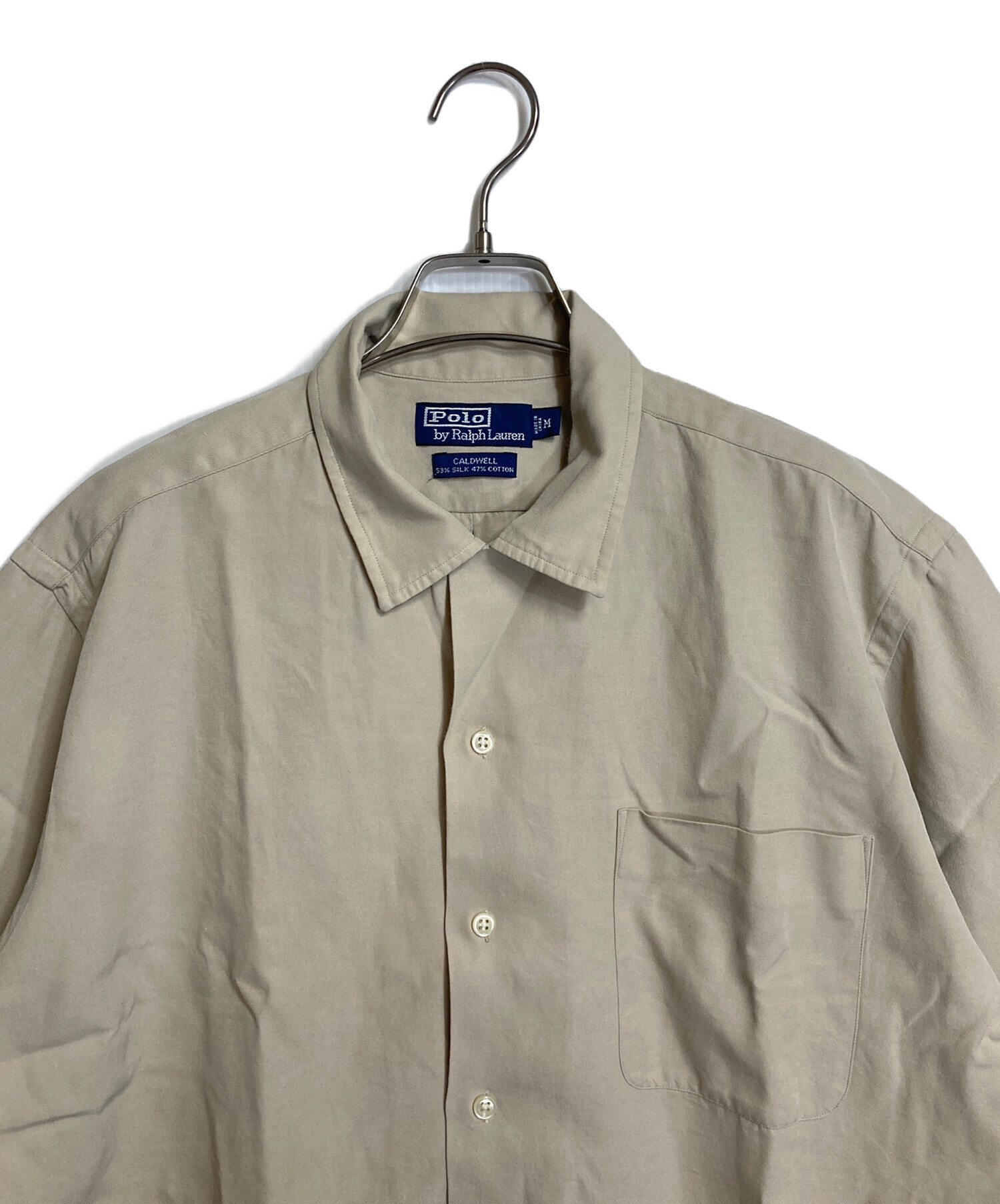 POLO RALPH LAUREN / 半袖シャツ/L/シルク/KHK/無地/189 中古・古着通販】POLO RALPH LAUREN (ポロ・ラルフローレン) COLDWELL