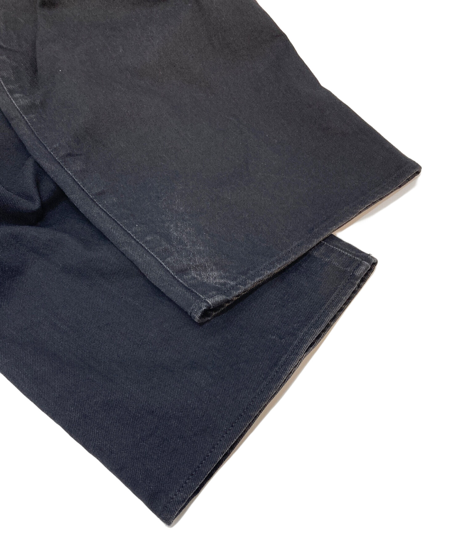 中古・古着通販】KURO (クロ) クロスワイドデニムパンツ インディゴ