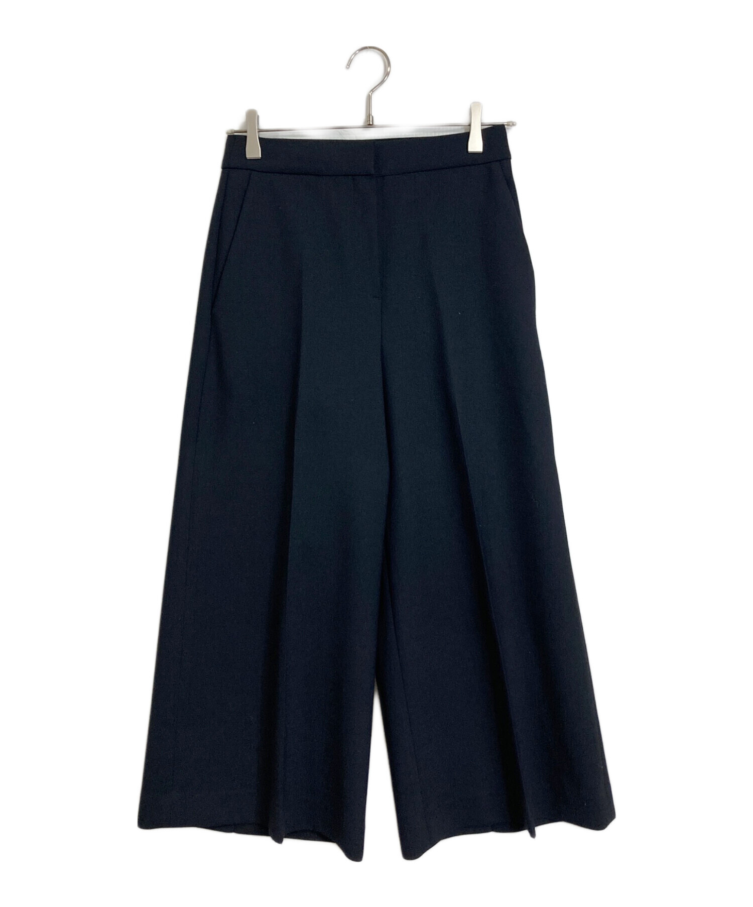 【極美品】セオリー 25SS クロップドパンツ ノクターンネイビー 2 中古・古着通販】theory (セオリー) Wide Crop Pant クロップドパンツ