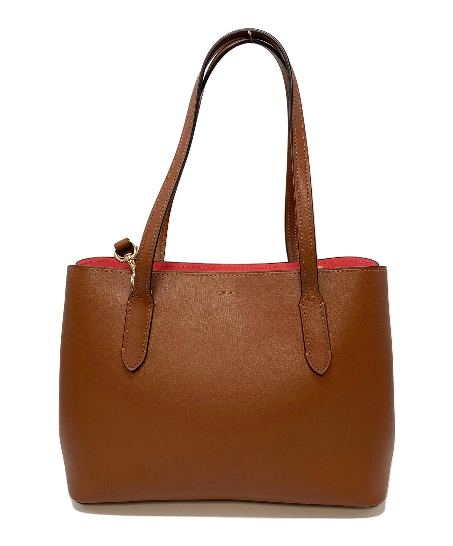 中古・古着通販】COACH (コーチ) 2WAYトートバッグ ブラウン×ピンク 
