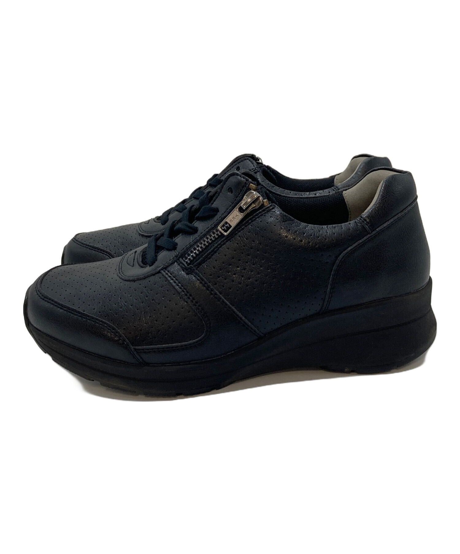 極美品】AKAISHI サイドジップ コンフォート スニーカー 23cm AKAISHI