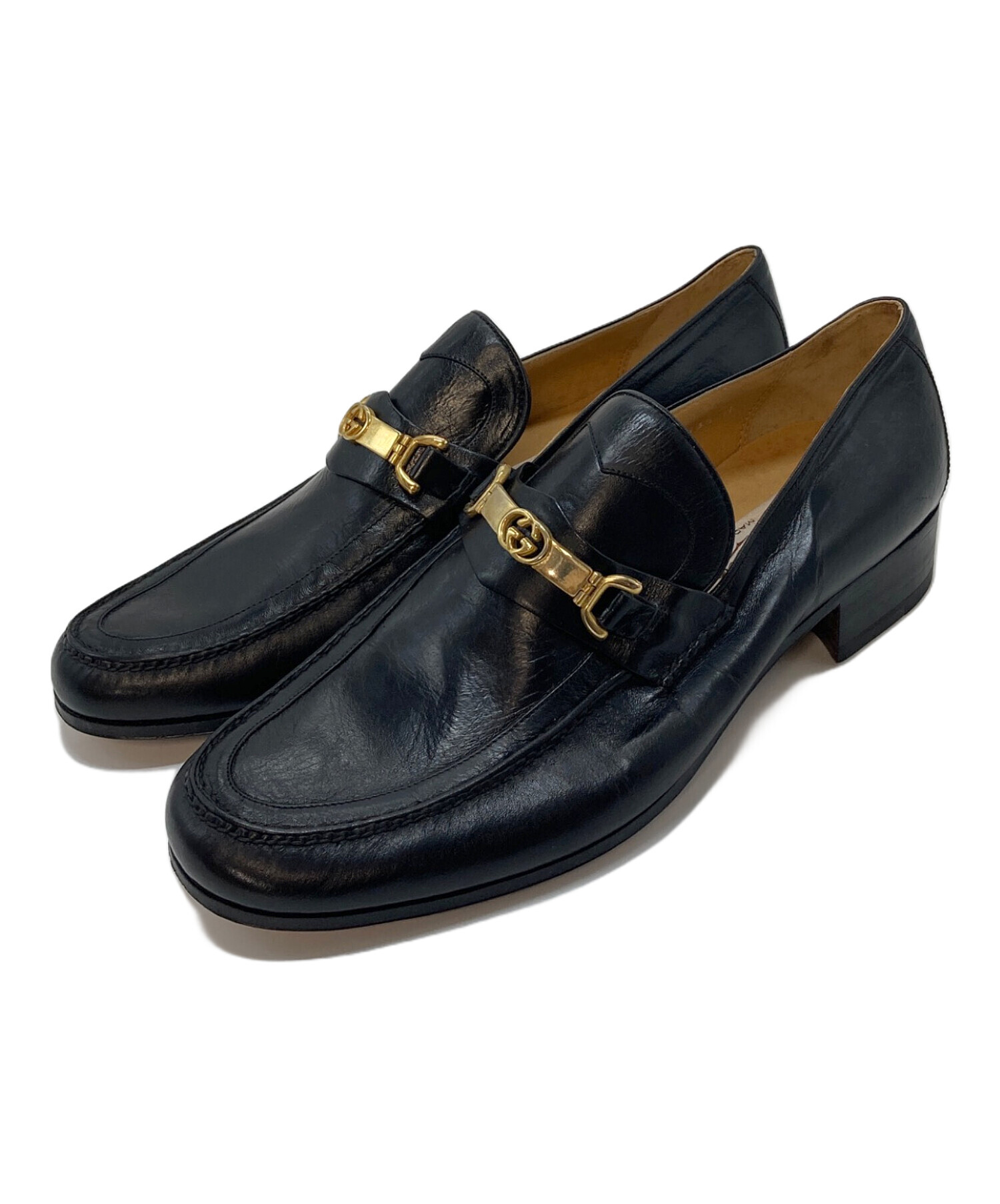 中古・古着通販】GUCCI (グッチ) GGロゴビットローファー レザー 中古・古着通販】GUCCI (グッチ) GGロゴビットローファー レザー