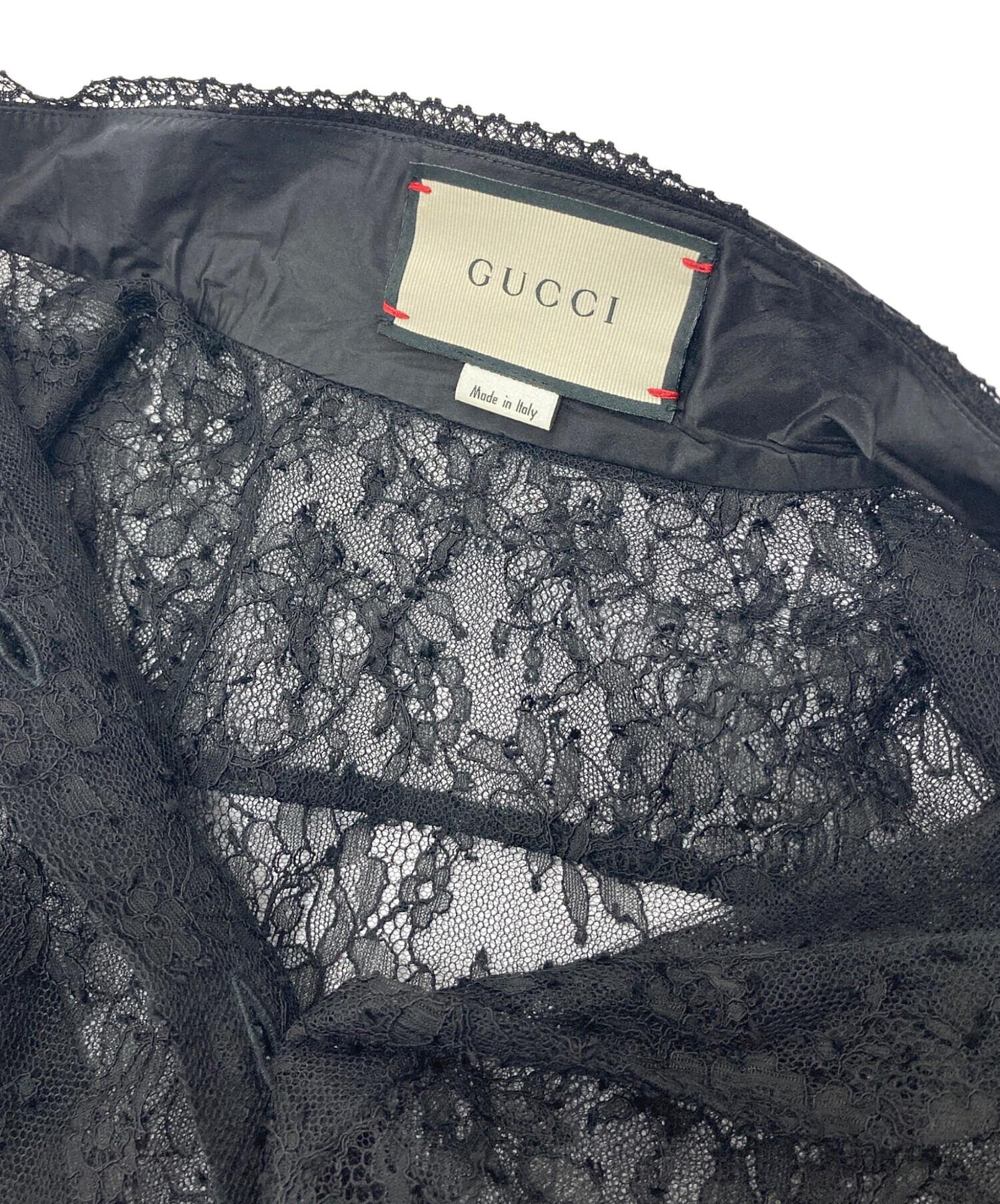 中古・古着通販】GUCCI (グッチ) フラワーレースワンピース 長袖