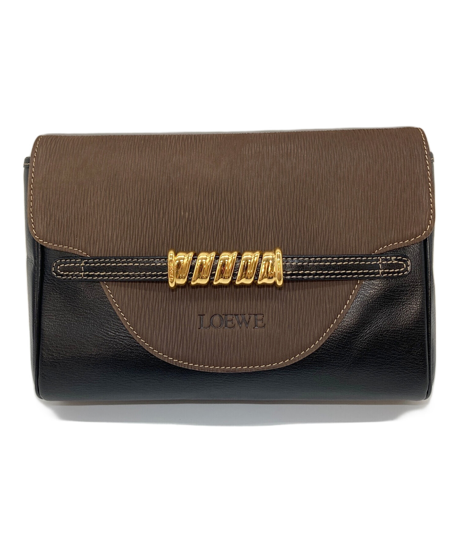 中古・古着通販】LOEWE (ロエベ) ベラスケスレザークラッチバッグ 