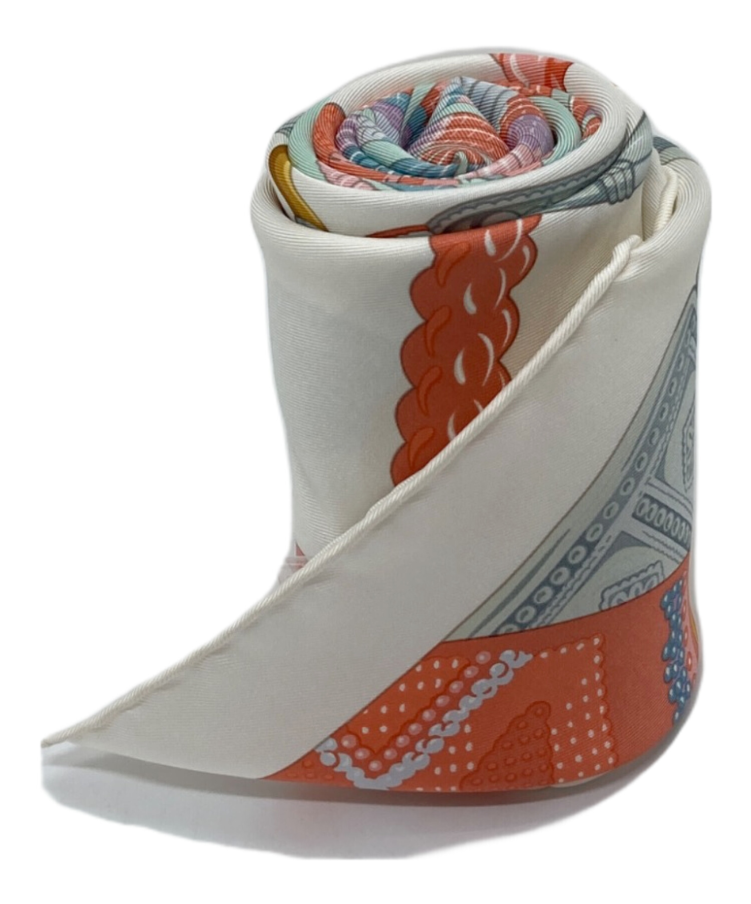 HERMES エルメス　未使用　ベルトのようなデザインスカーフ 中古・古着通販】HERMES (エルメス) シルクスカーフ ベルトと紐 cein