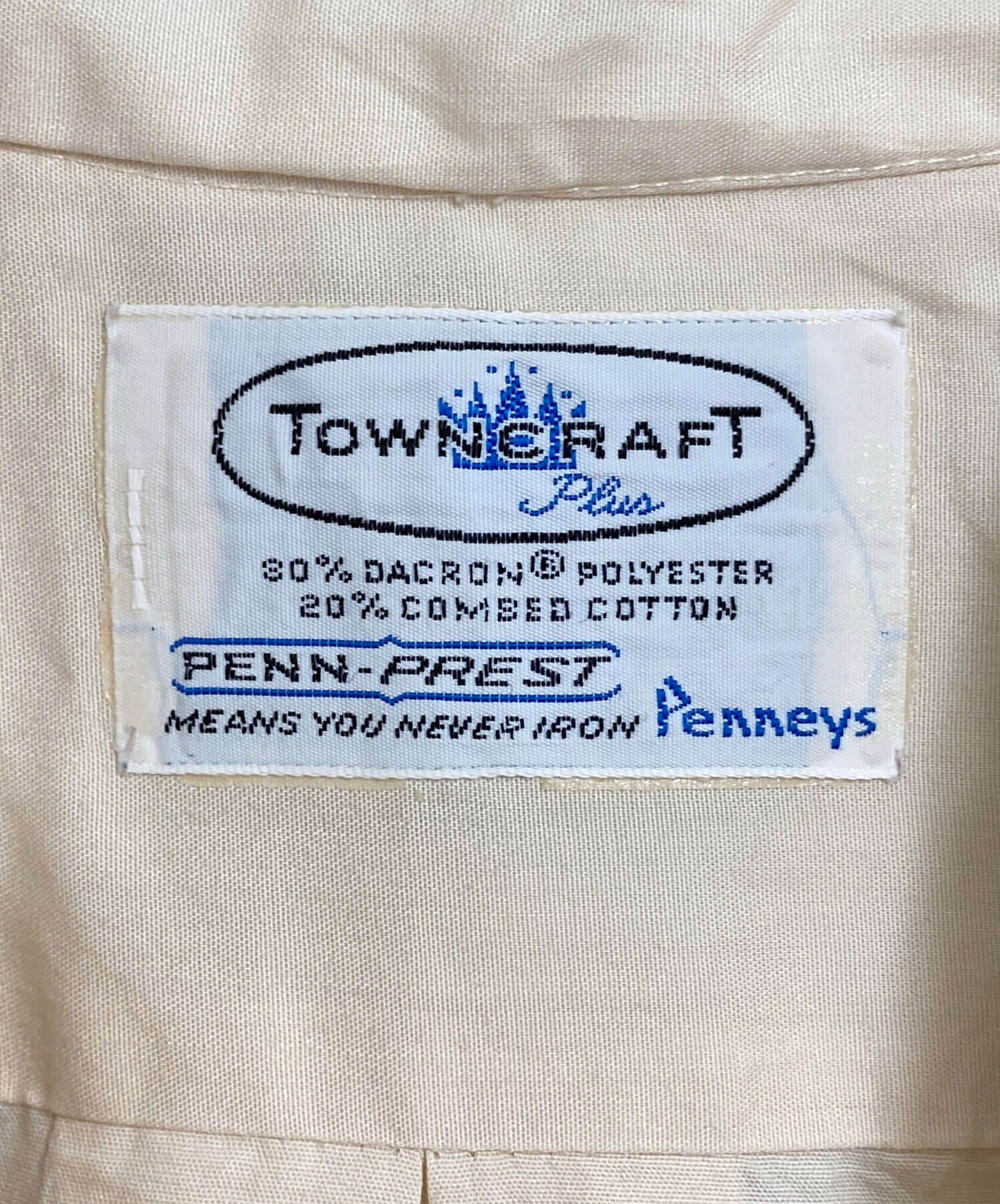 タウンクラフト タグ 年代 60s 船タグ PENNEY S TOWNCRAFT オンブレ 