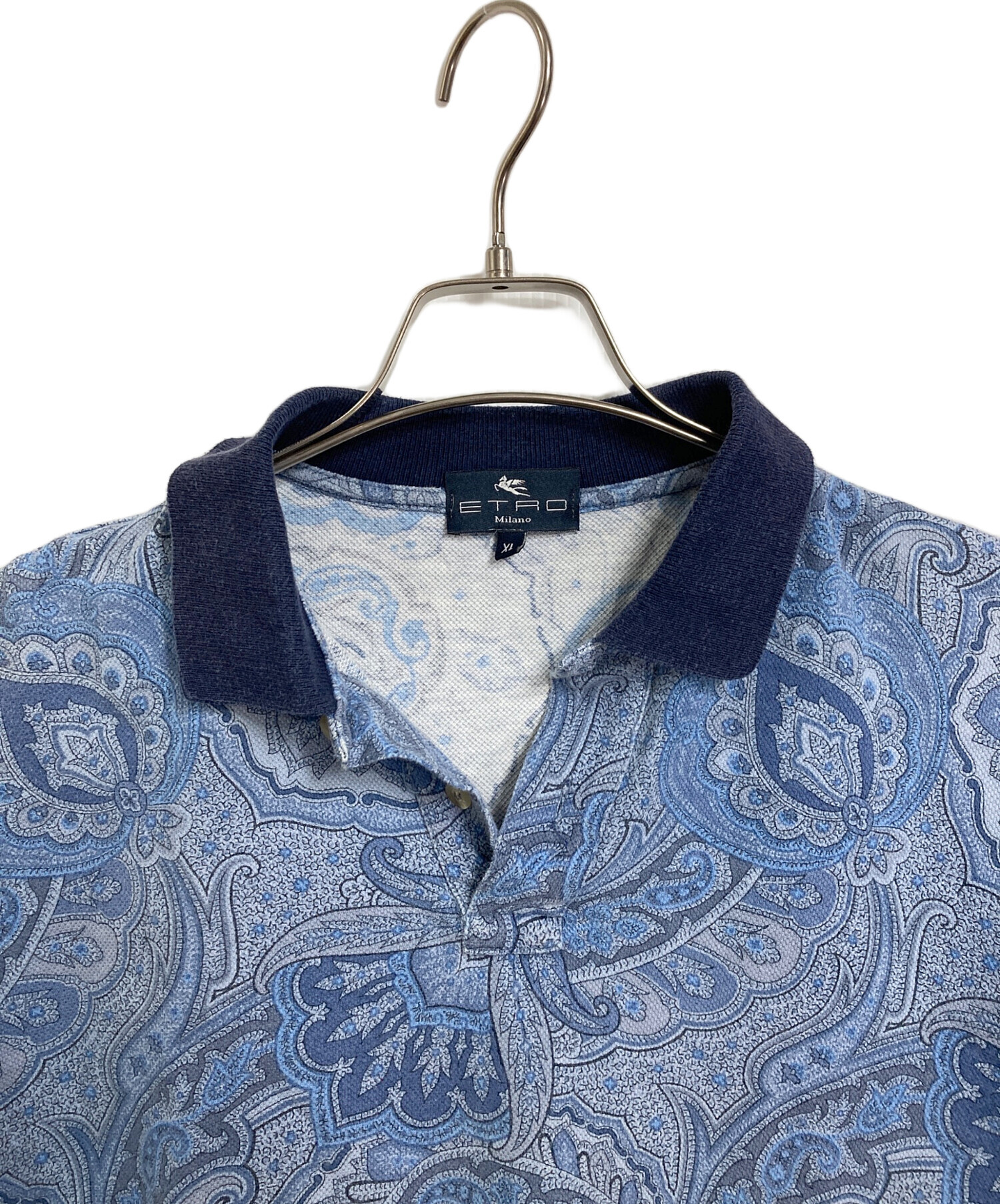 中古・古着通販】ETRO (エトロ) ペイズリー柄ポロシャツ 半袖シャツ 総