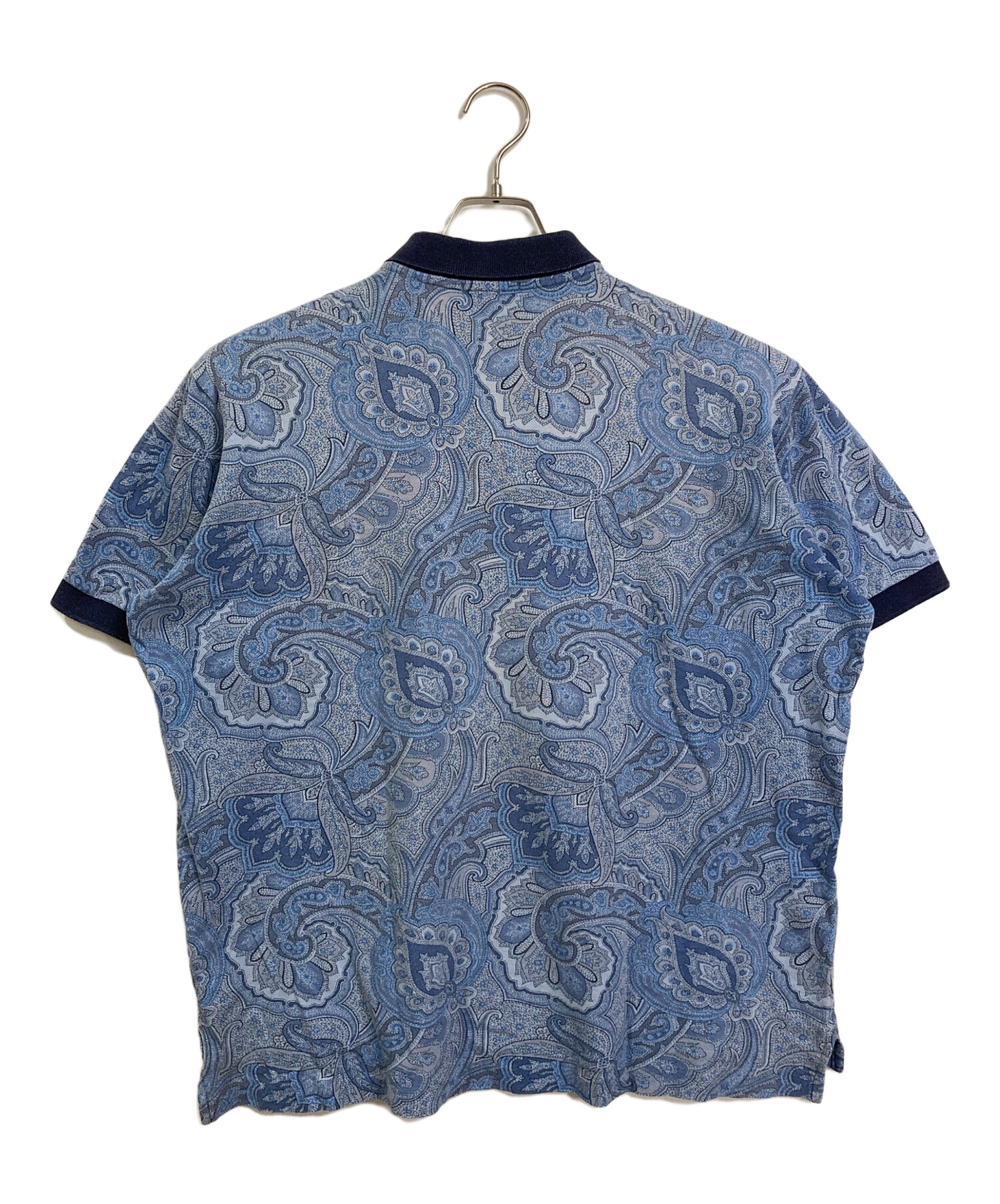 ✳️りな　ETRO　エトロ　総柄ペイズリー　ポロシャツ　パープル系　L 中古・古着通販】ETRO (エトロ) ペイズリー柄ポロシャツ 半袖シャツ 総