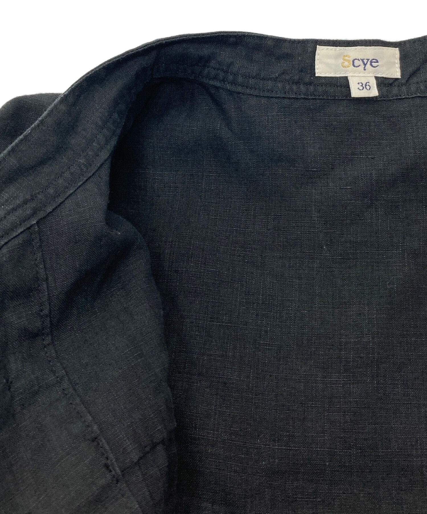 中古・古着通販】SCYE (サイ) 半袖リネンタックシャツ 半袖ブラウス 