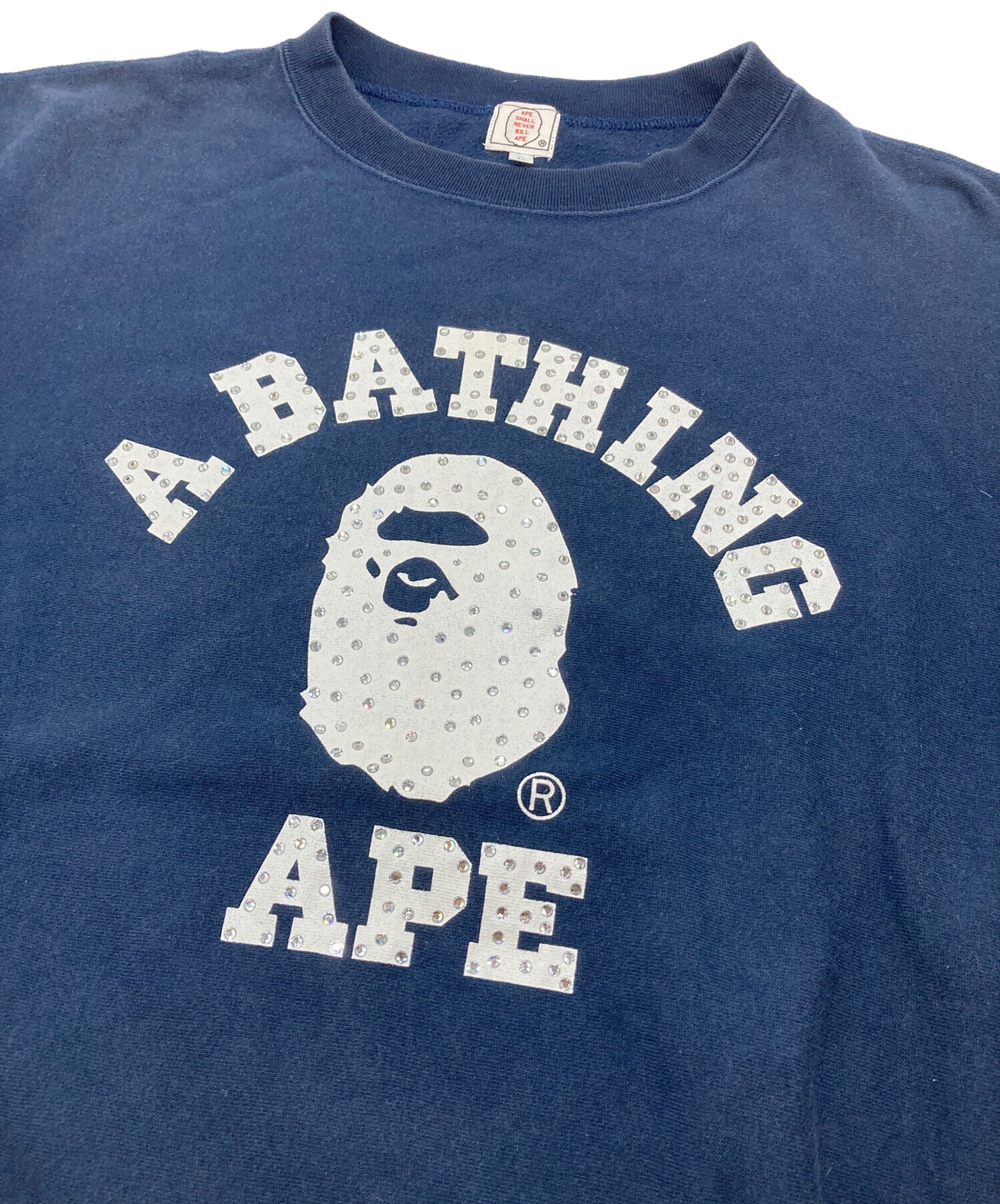 A BATHING APE ラインストーン　スウェットトレーナー　希少 中古・古着通販】A BATHING APE (ア ベイシング エイプ) ライン
