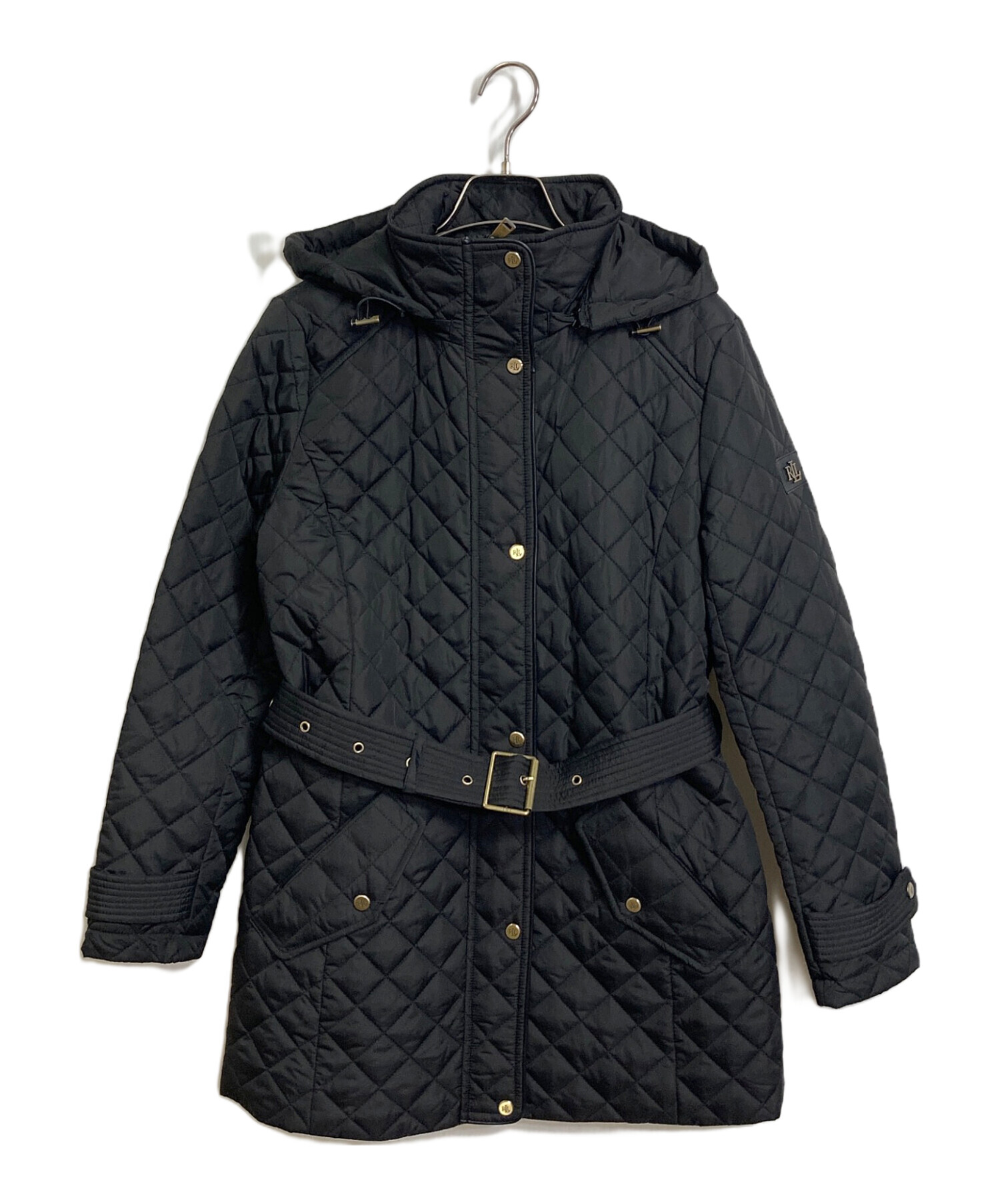 ✨未使用級✨ローレンラルフローレン　ブーデッドキルティング中綿コート　黒　L 中古・古着通販】LAUREN RALPH LAUREN (ローレンラルフローレン
